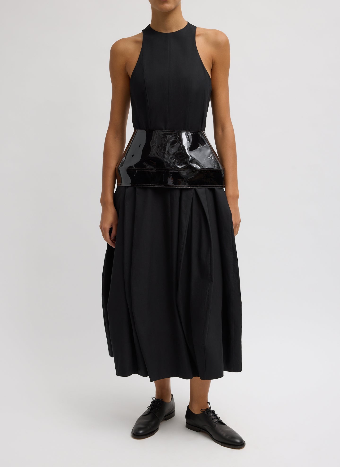 Black PVC Peplum Belt – alas eius