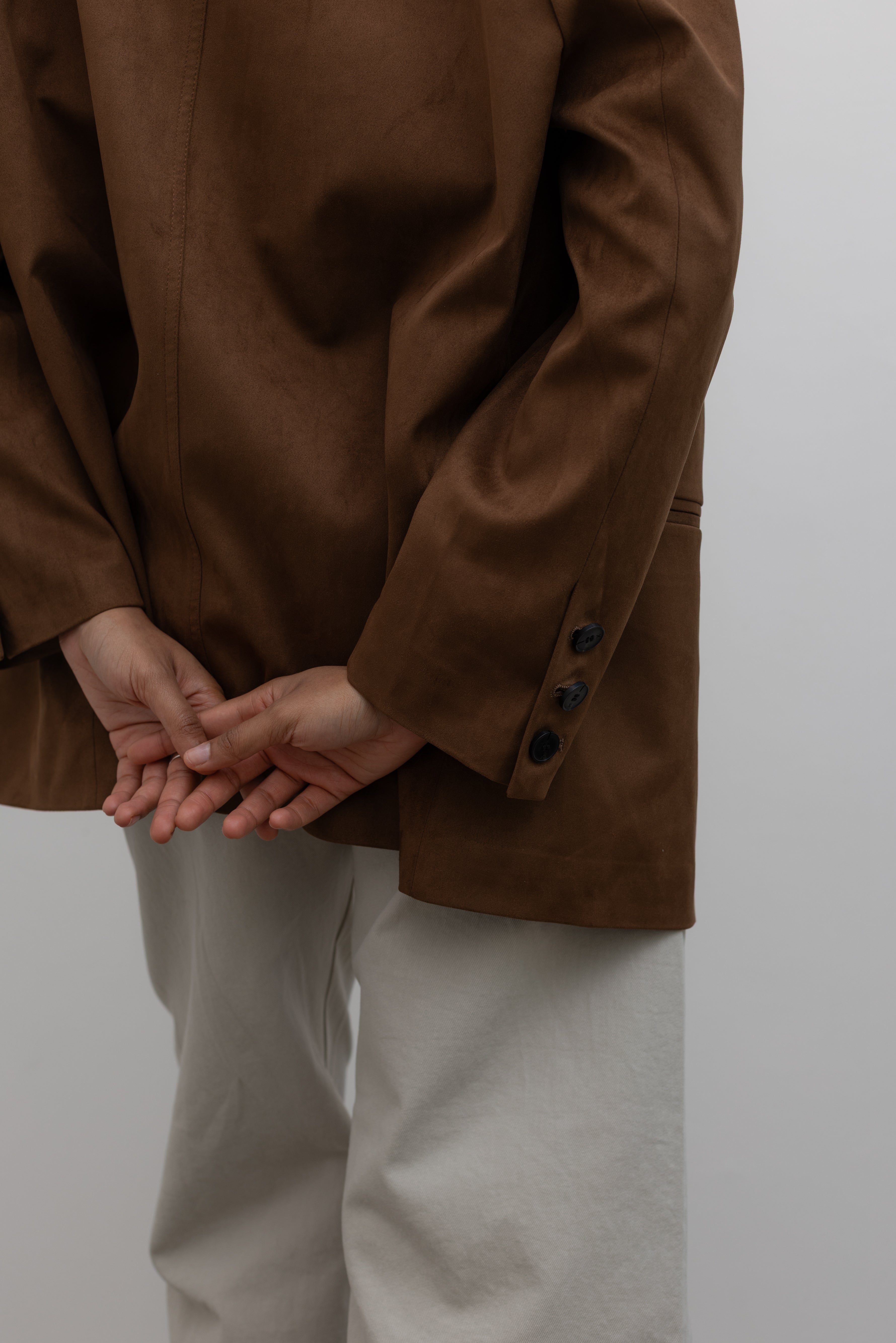 Dark Brown Suede Single Jacket