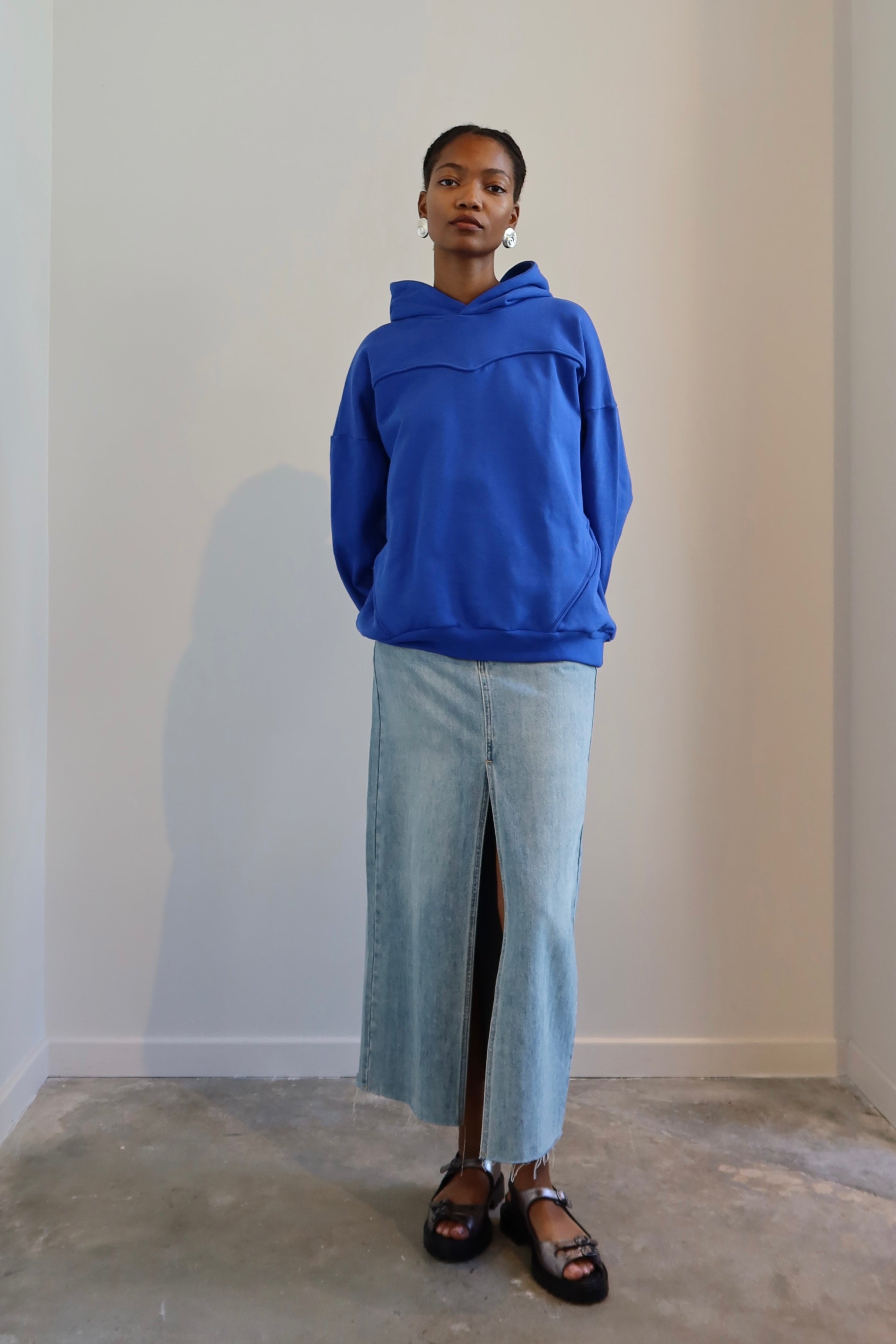 Denim skirt raw hem store
