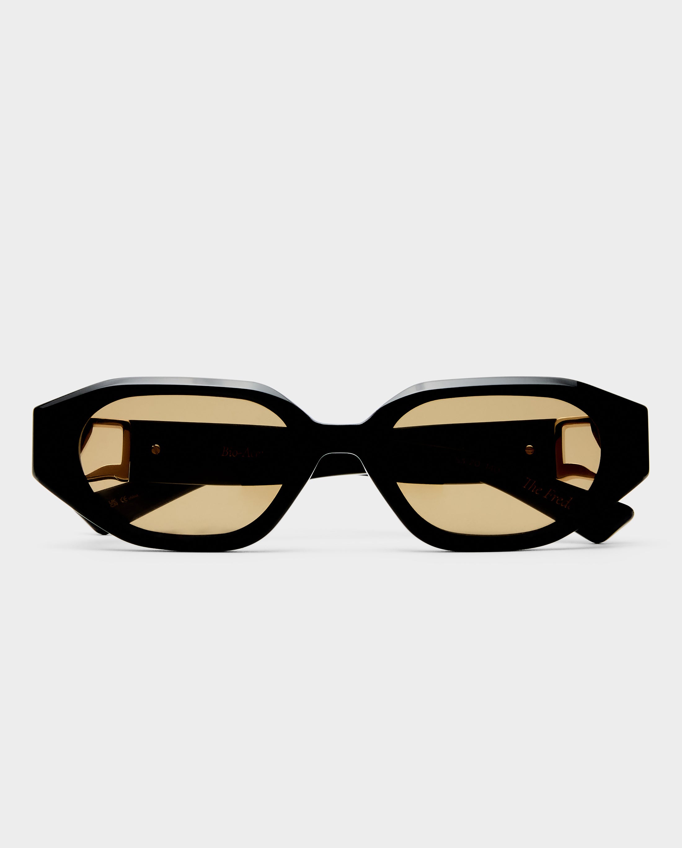 Black Freddie Oval Sunglasses