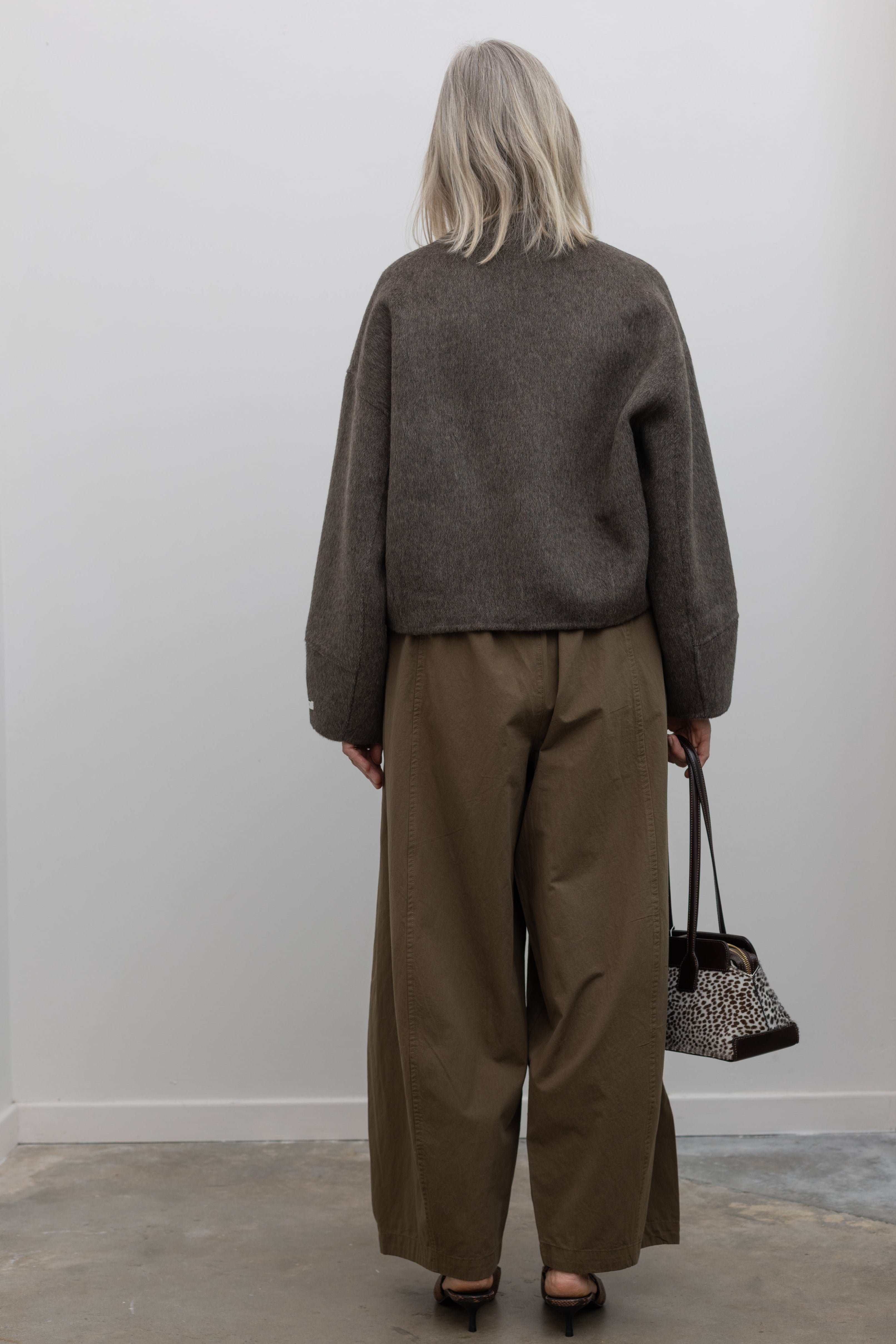 Olive Cotton Parachute Pants