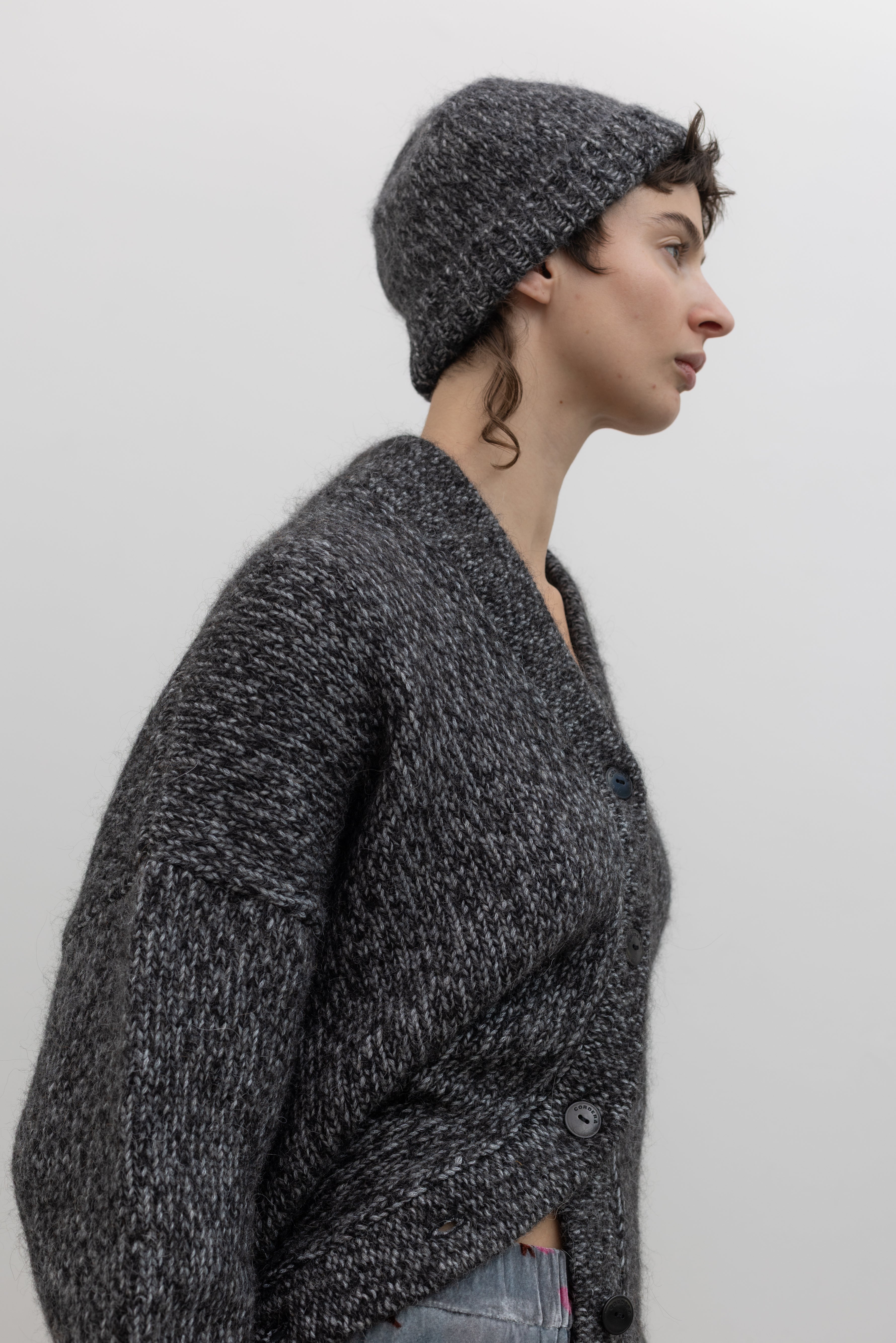 Black Melange Beanie