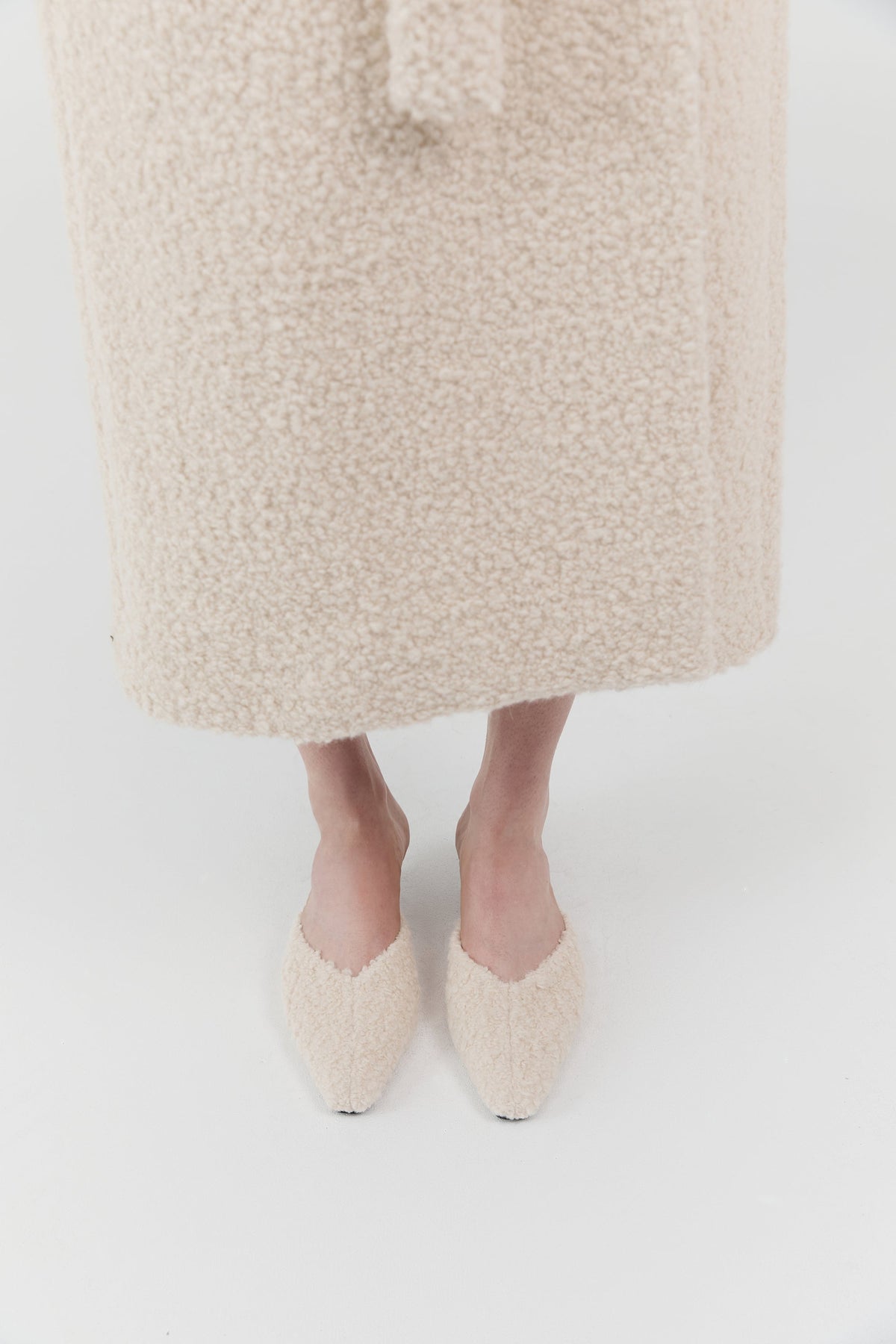 Ecru Teddy Heel