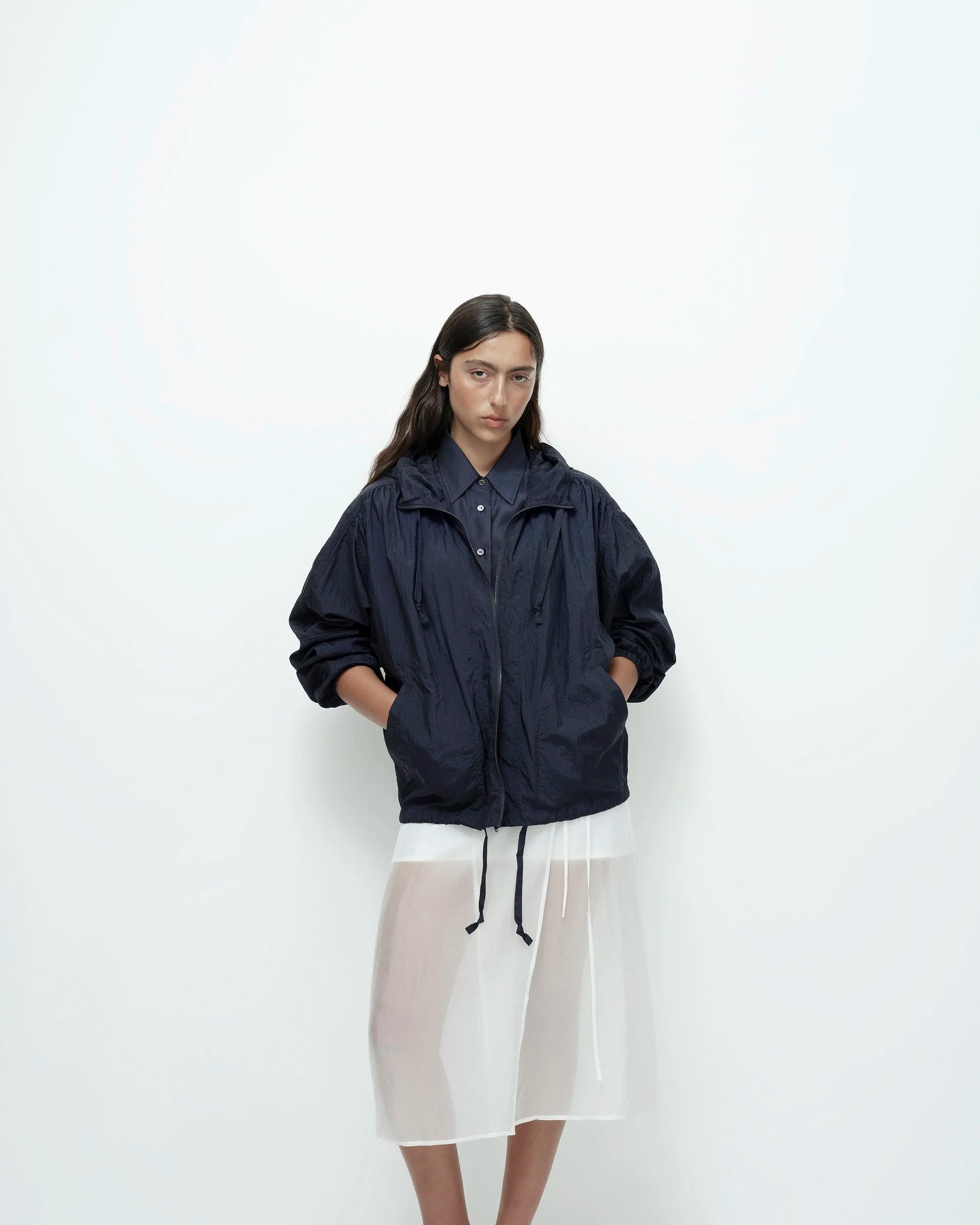 White Organza Wrap Skirt