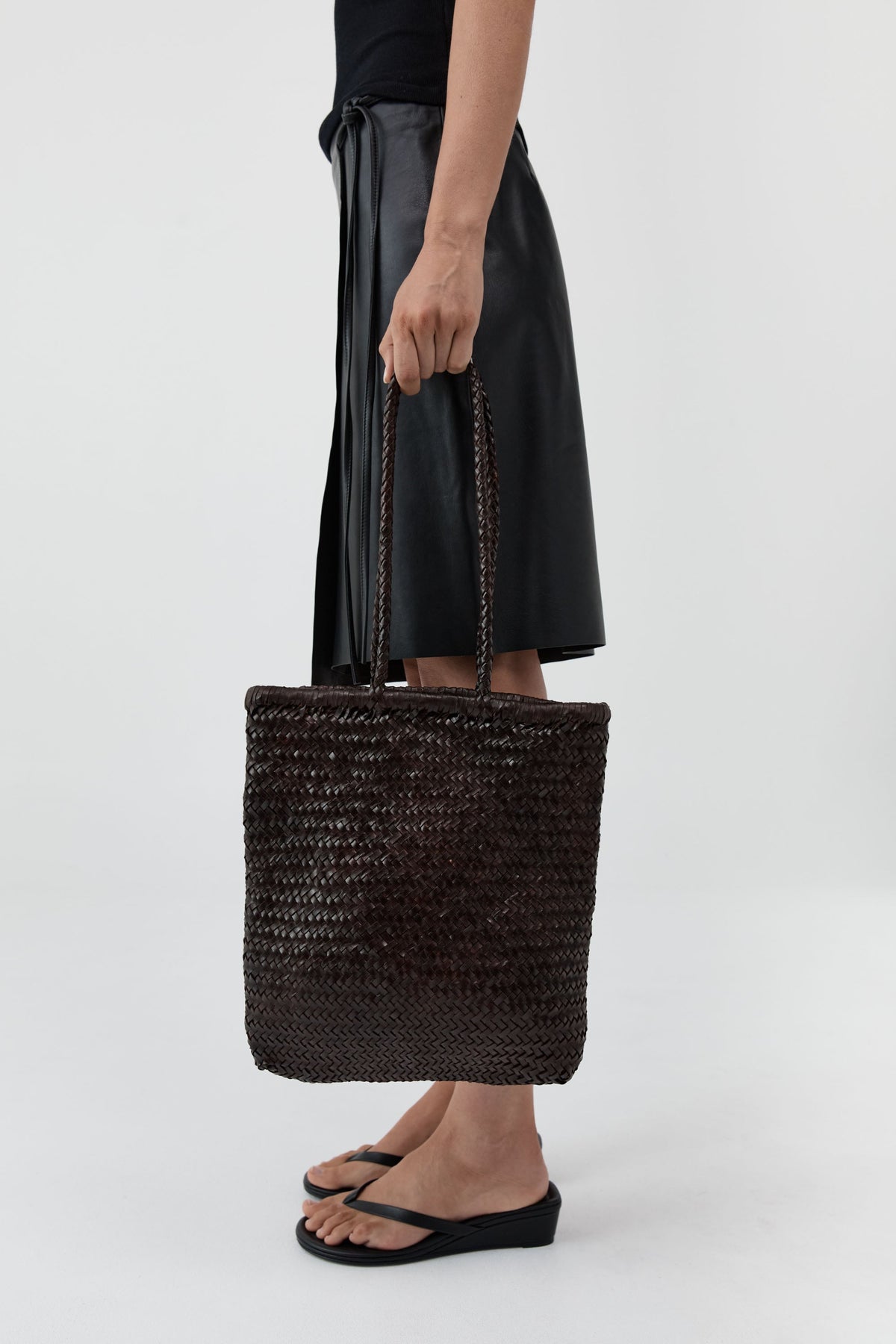 Chocolate Bagu Woven Tote