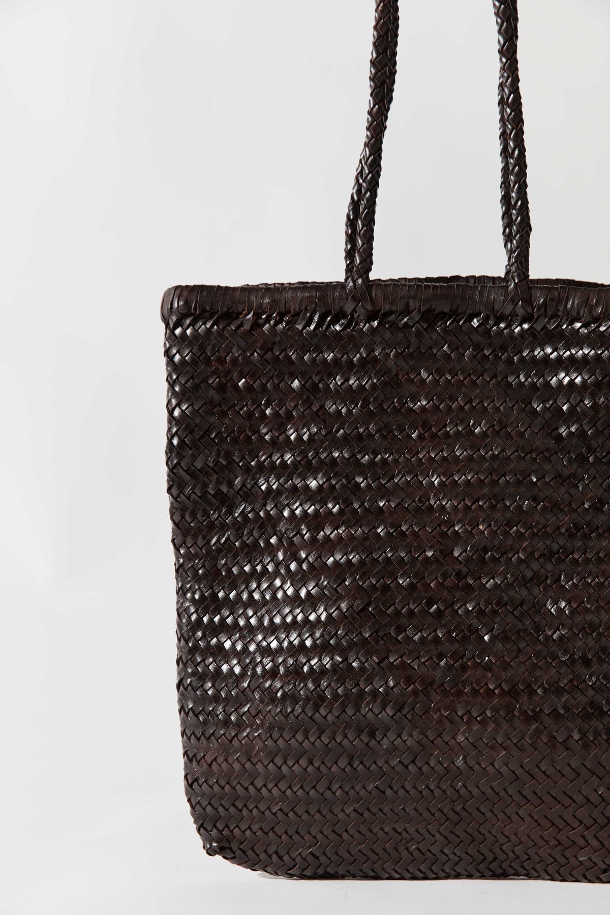 Chocolate Bagu Woven Tote