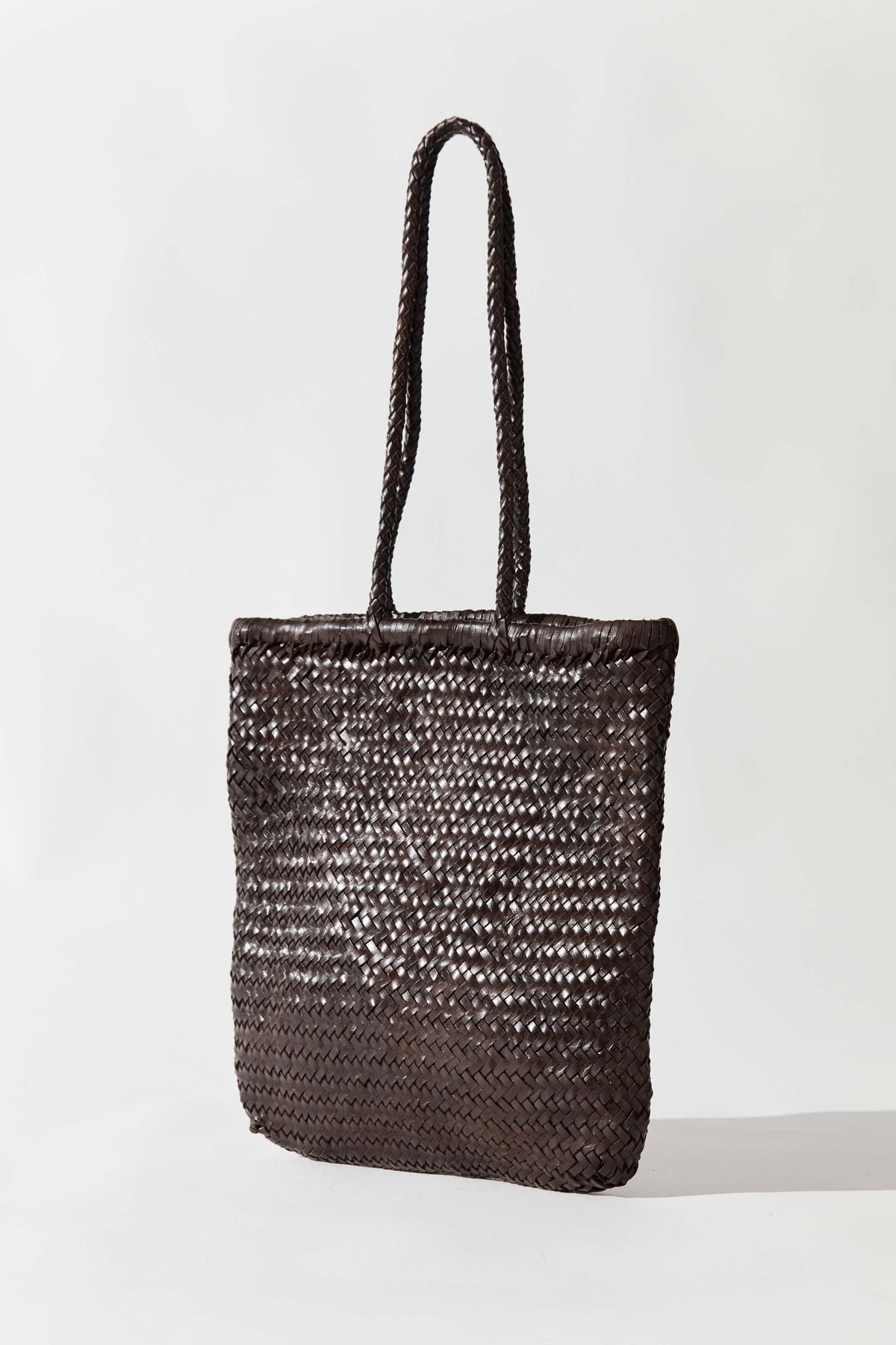 Chocolate Bagu Woven Tote
