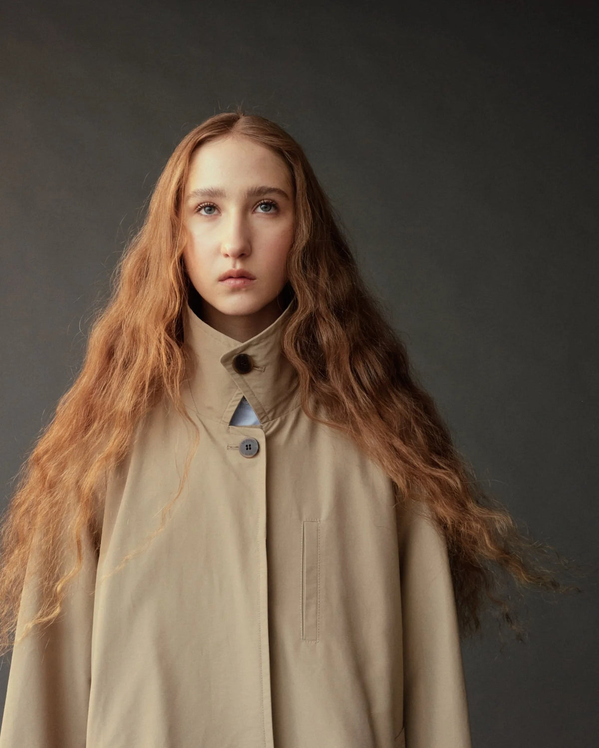 Beige Single-Breasted Trench Coat