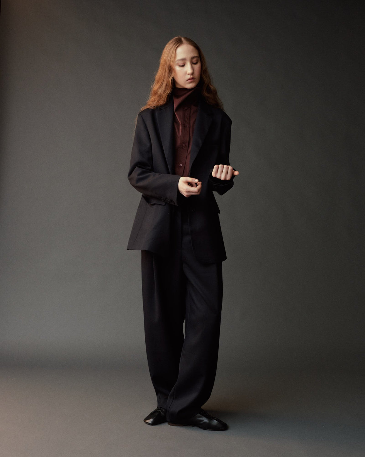 Brown Asymmetric Cotton Shirt