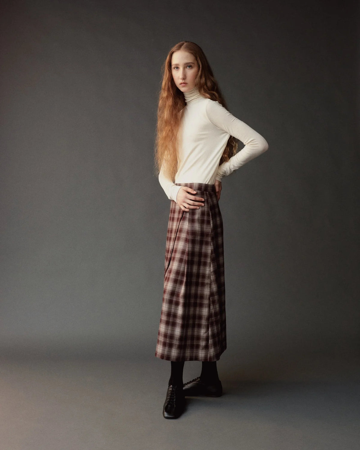 Ivory Roll Neck Jersey Top