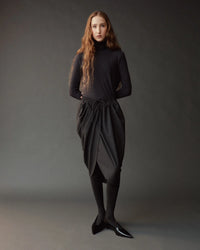 Graphite Roll Neck Jersey Top
