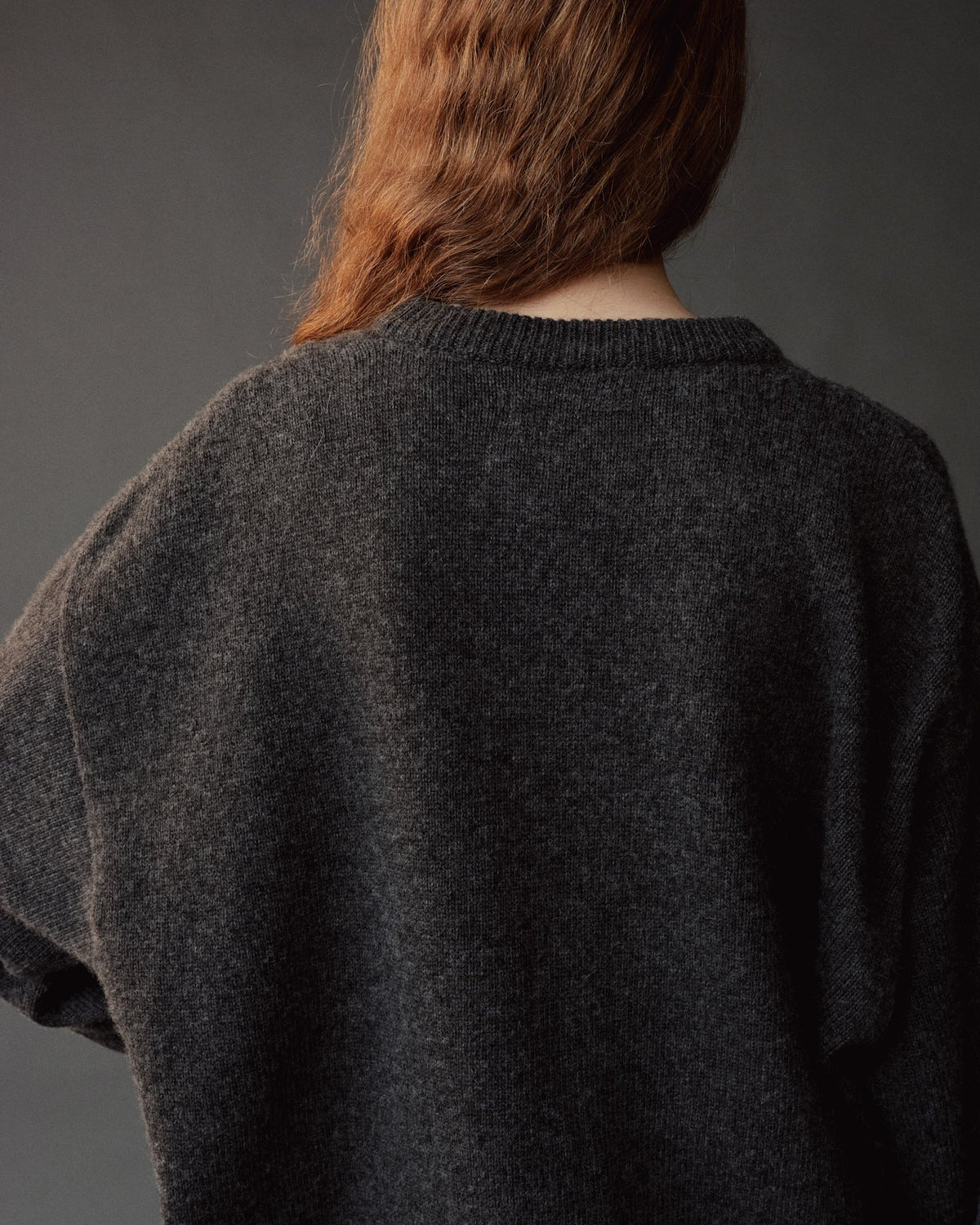 Charcoal Oversized Crew Neck Sweater