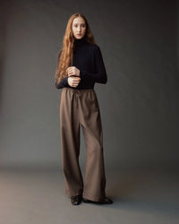 Dark Navy Roll Neck Jersey Top