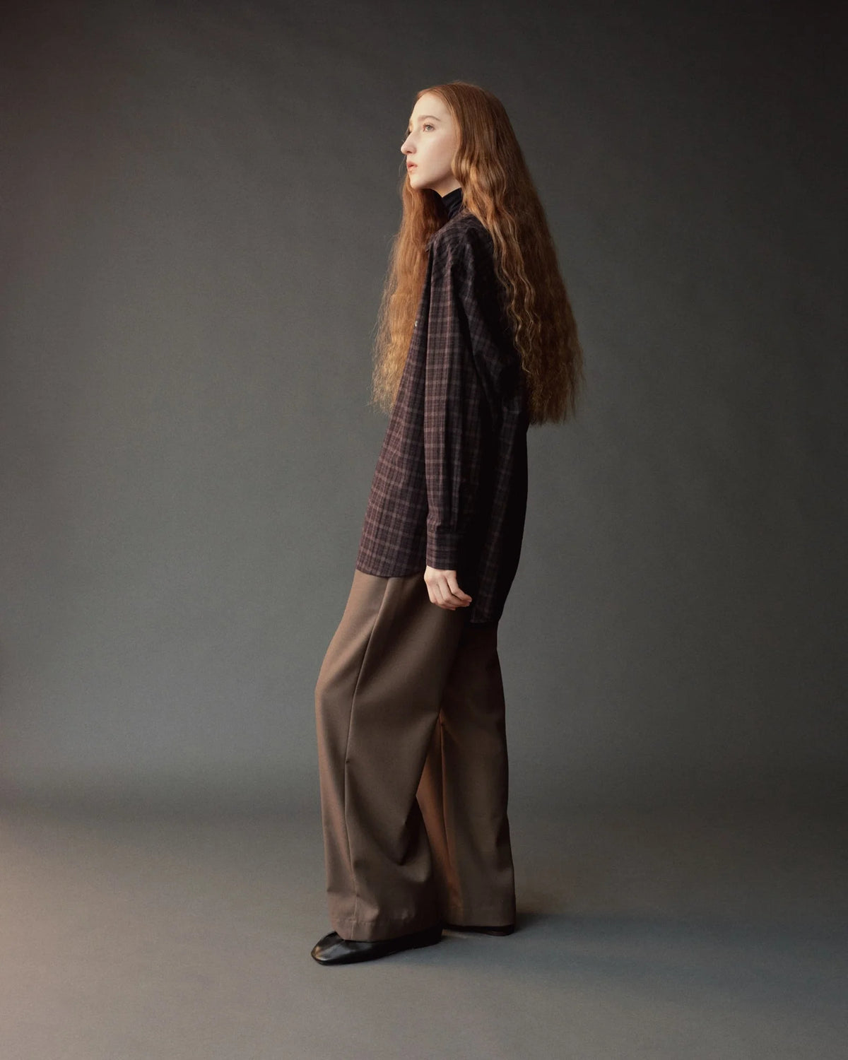 Black Plaid Oversized Shirt