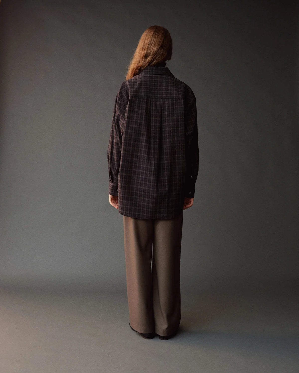 Black Plaid Oversized Shirt