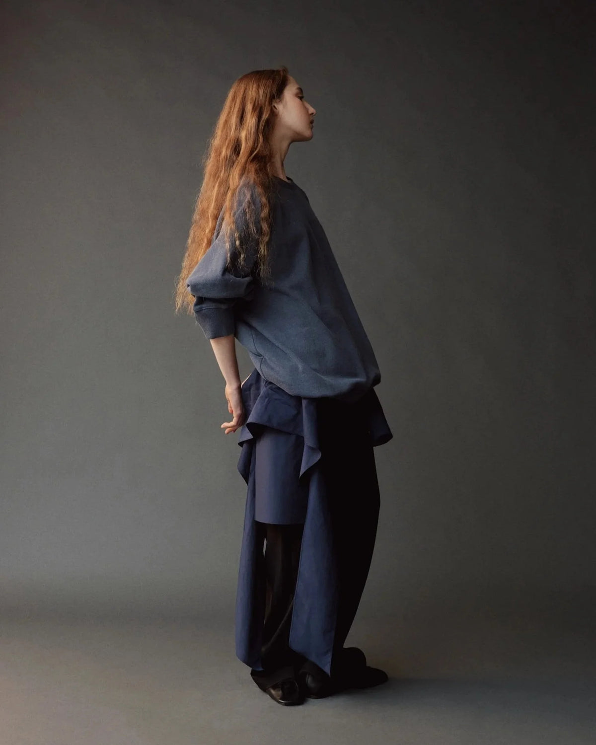 Vintage Blue Oversized Sweatshirt