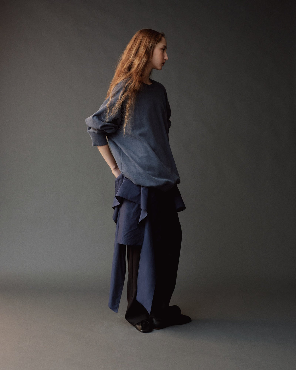 Vintage Blue Oversized Sweatshirt