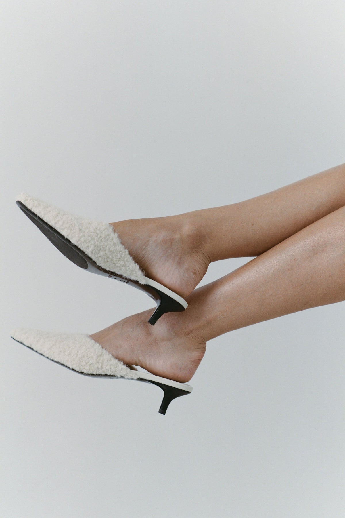 Ecru Teddy Heel