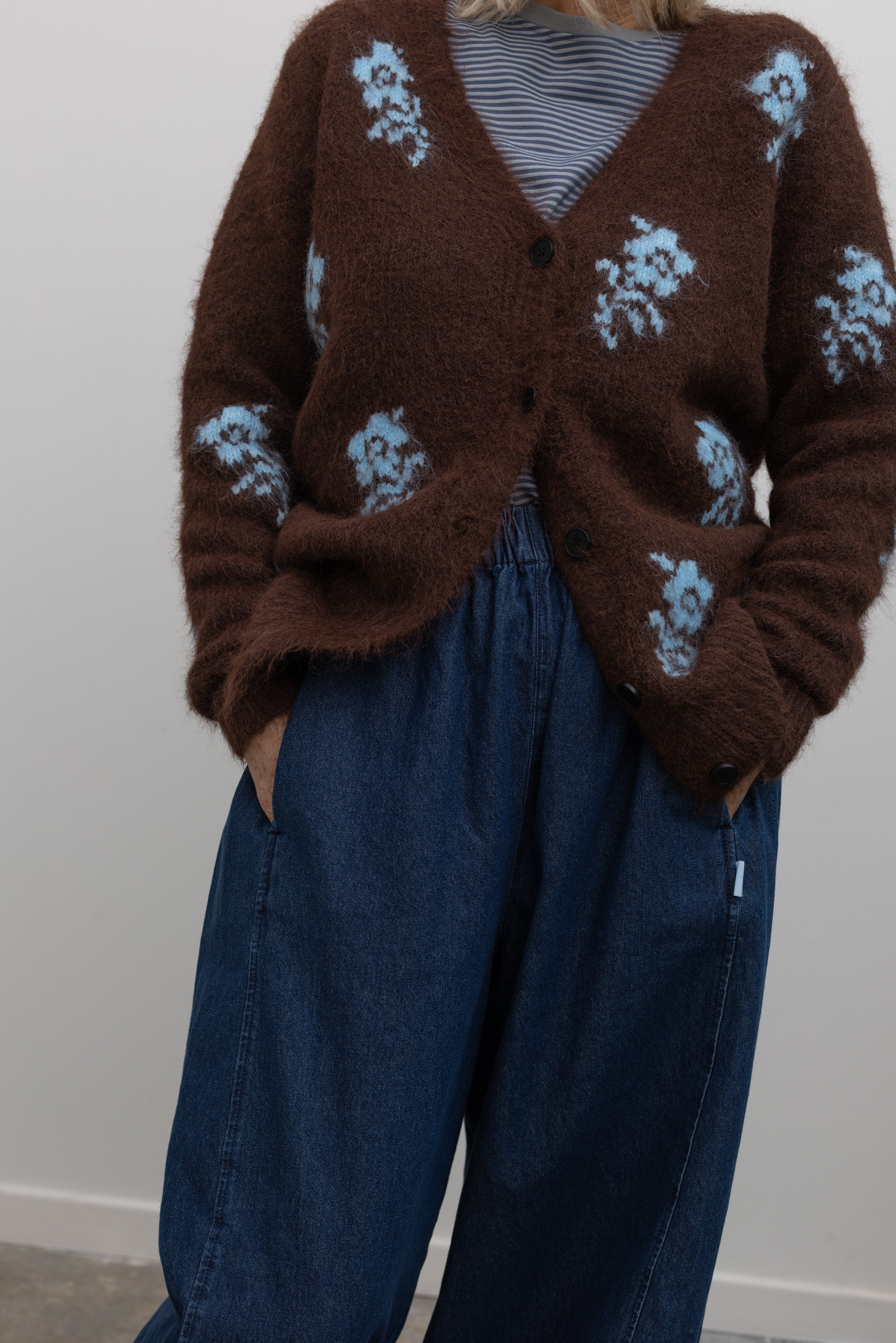 Denim Blue Cotton Parachute Pants