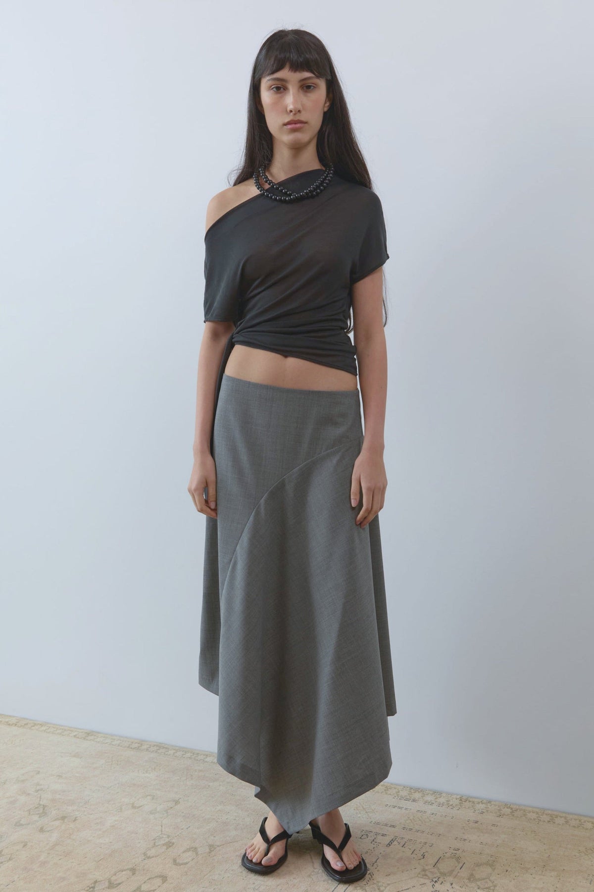 Pumice Wool Asymm Skirt