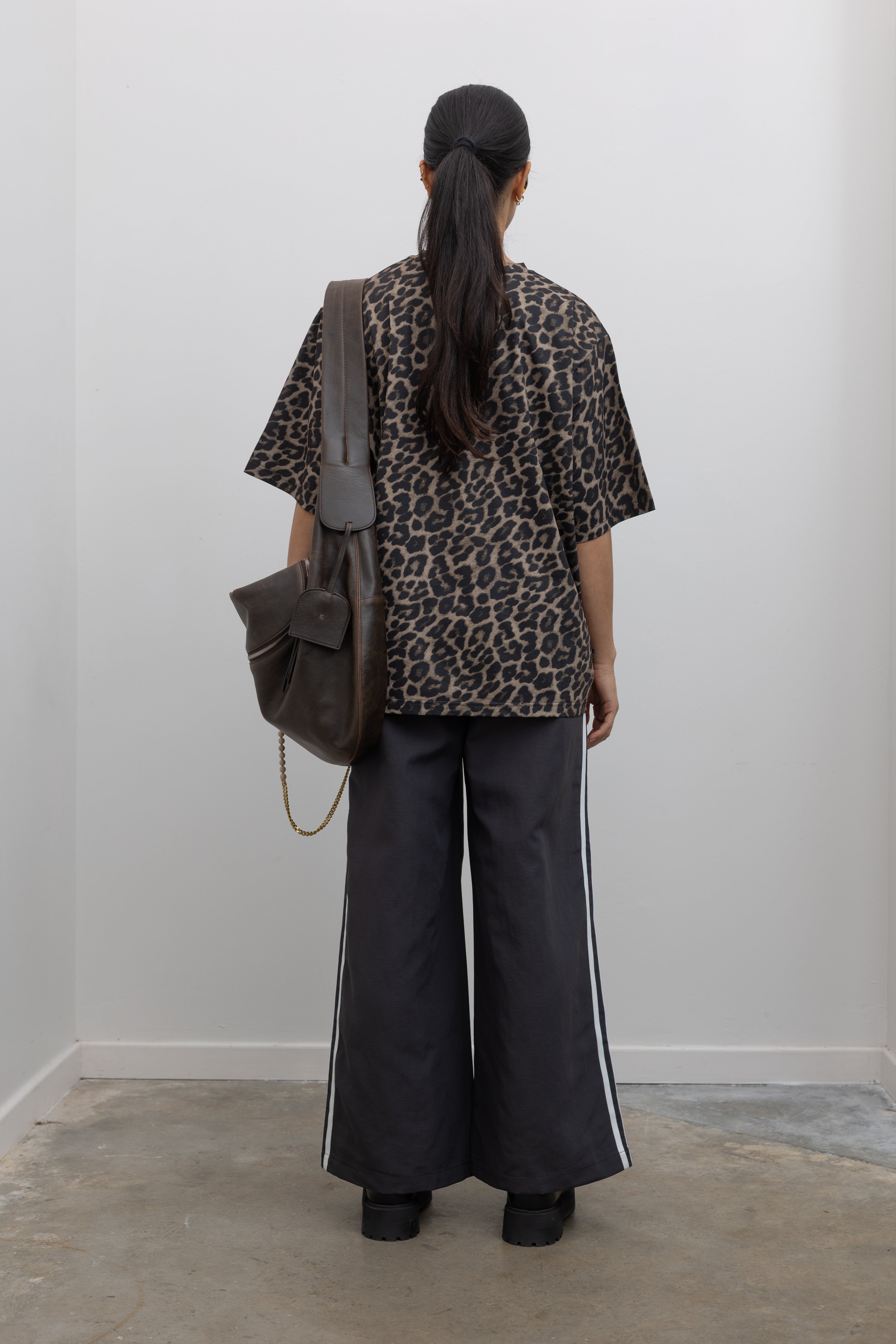 Oversized Leopard Print Boxy Top