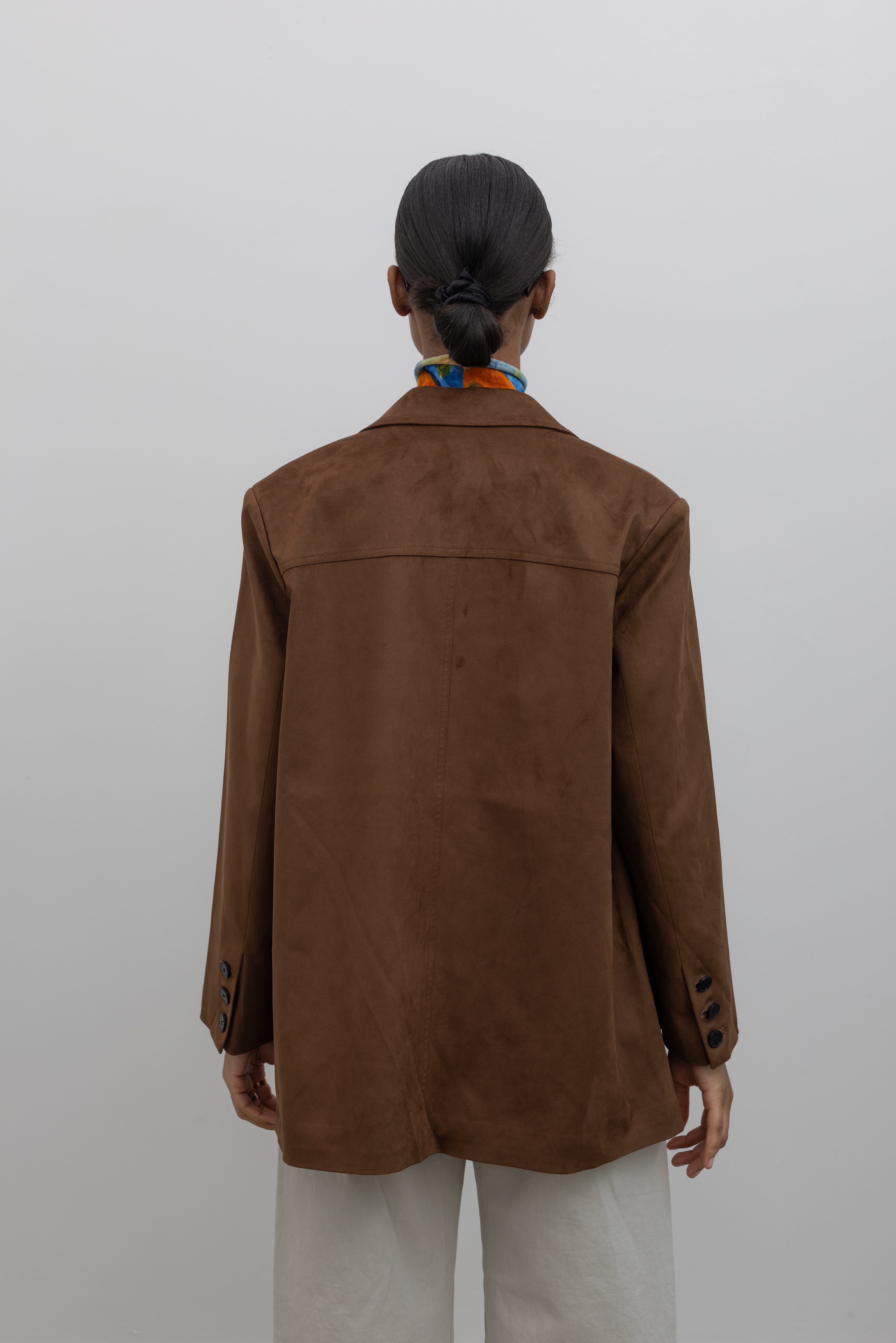 Dark Brown Suede Single Jacket
