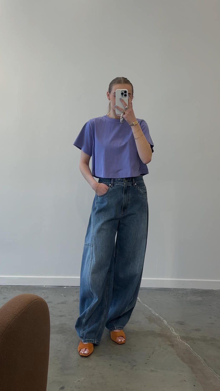 Lavender Relaxed Cropped T-Shirt