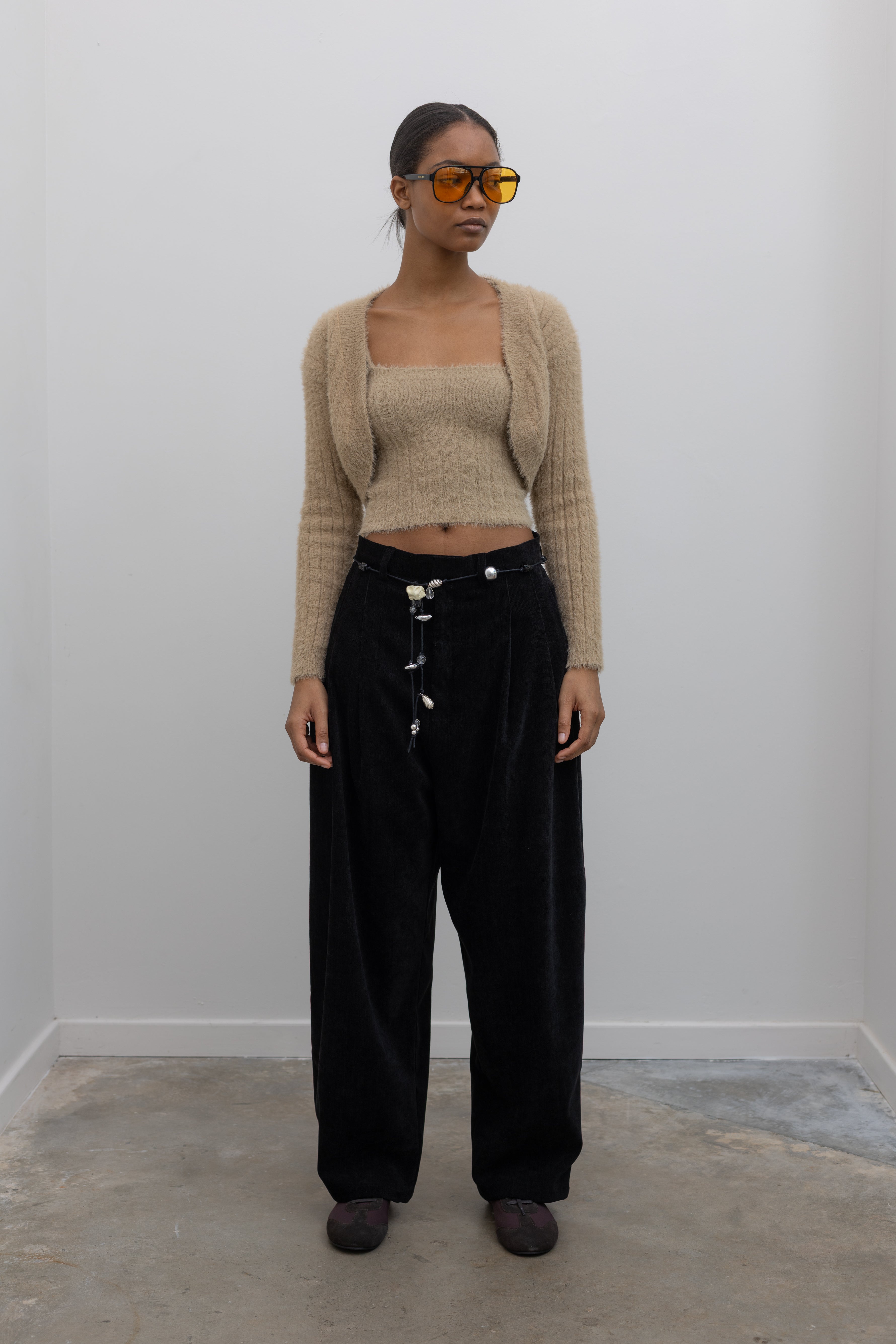 Black Baggy Pleated Pants