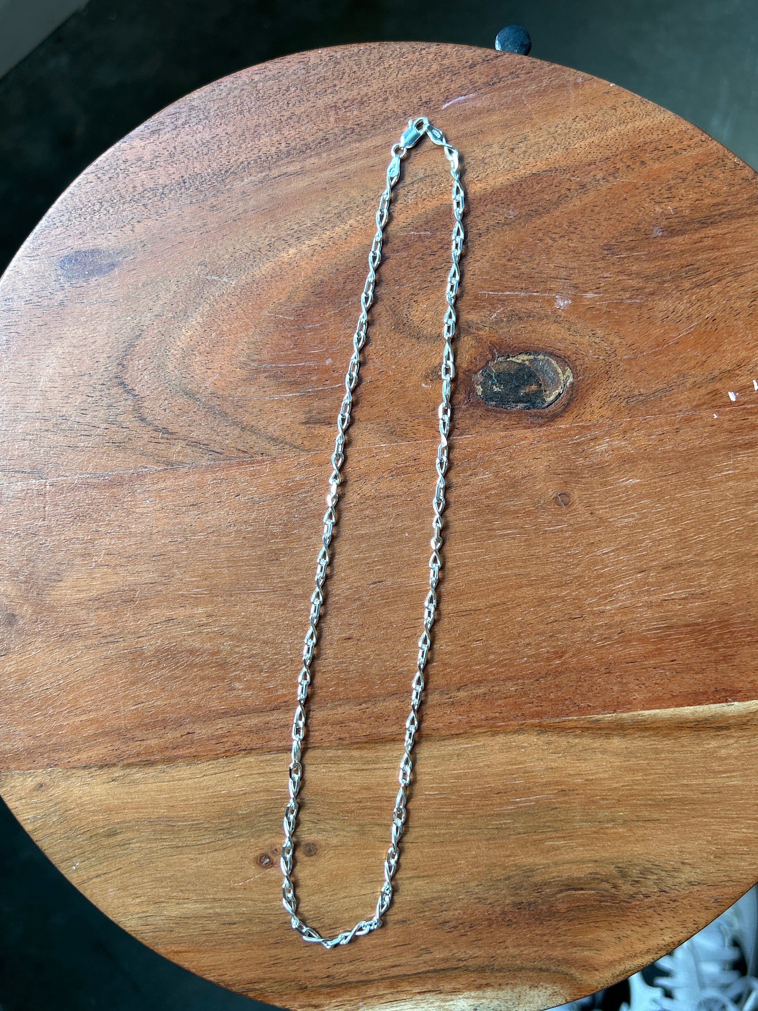 Twist Chain Sterling Silver Necklace