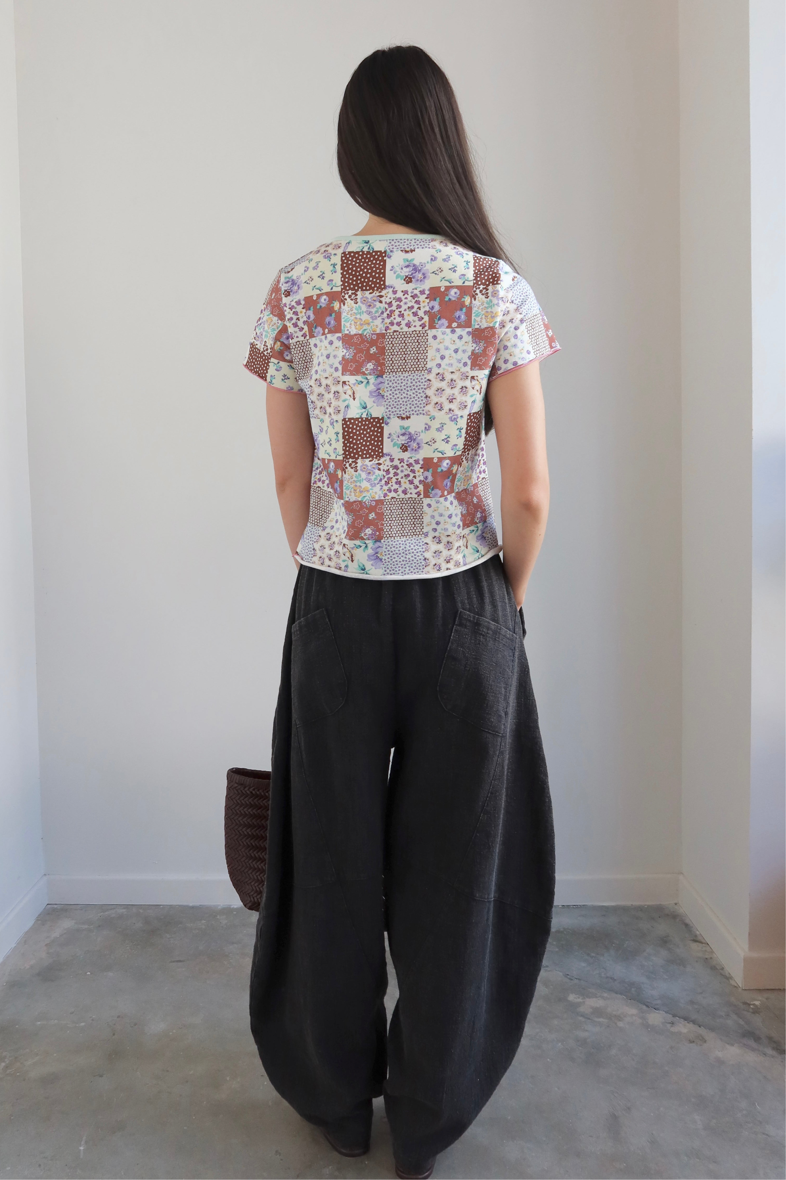 Black Barrel Cotton Blend Pants