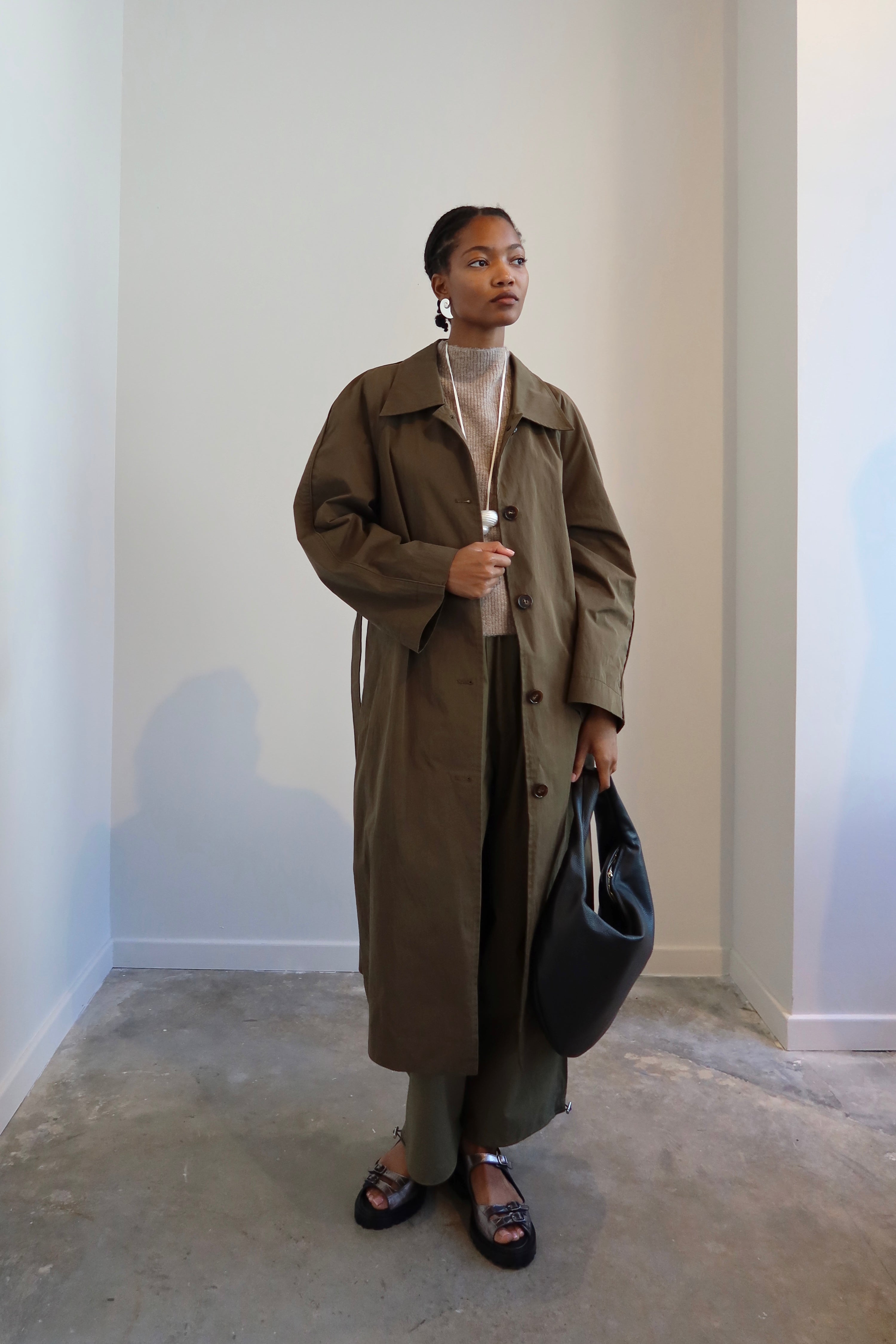 Dark olive coat store