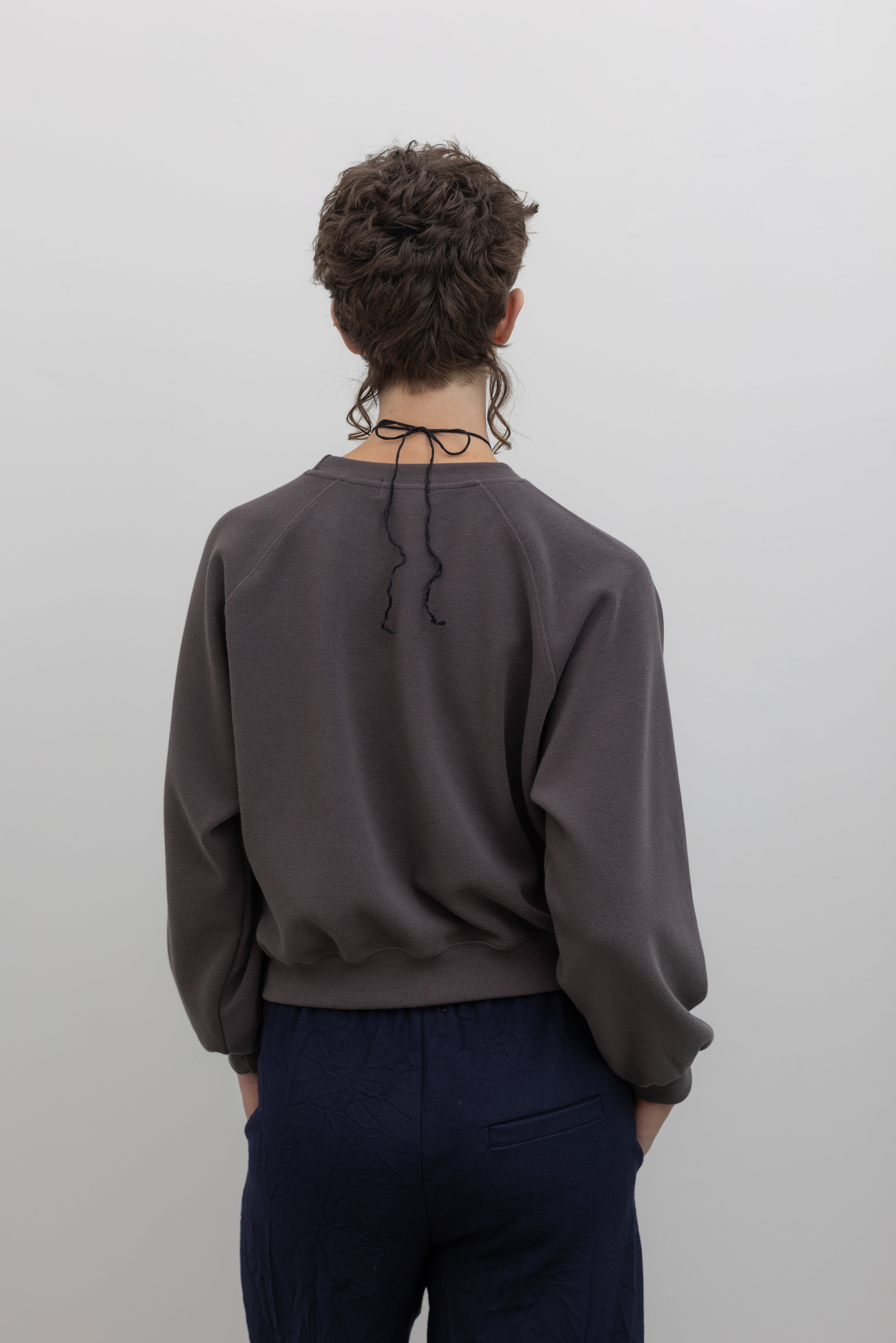 Mocha Brown Raglan Sleeve Elevated Essentials Sweatshirt