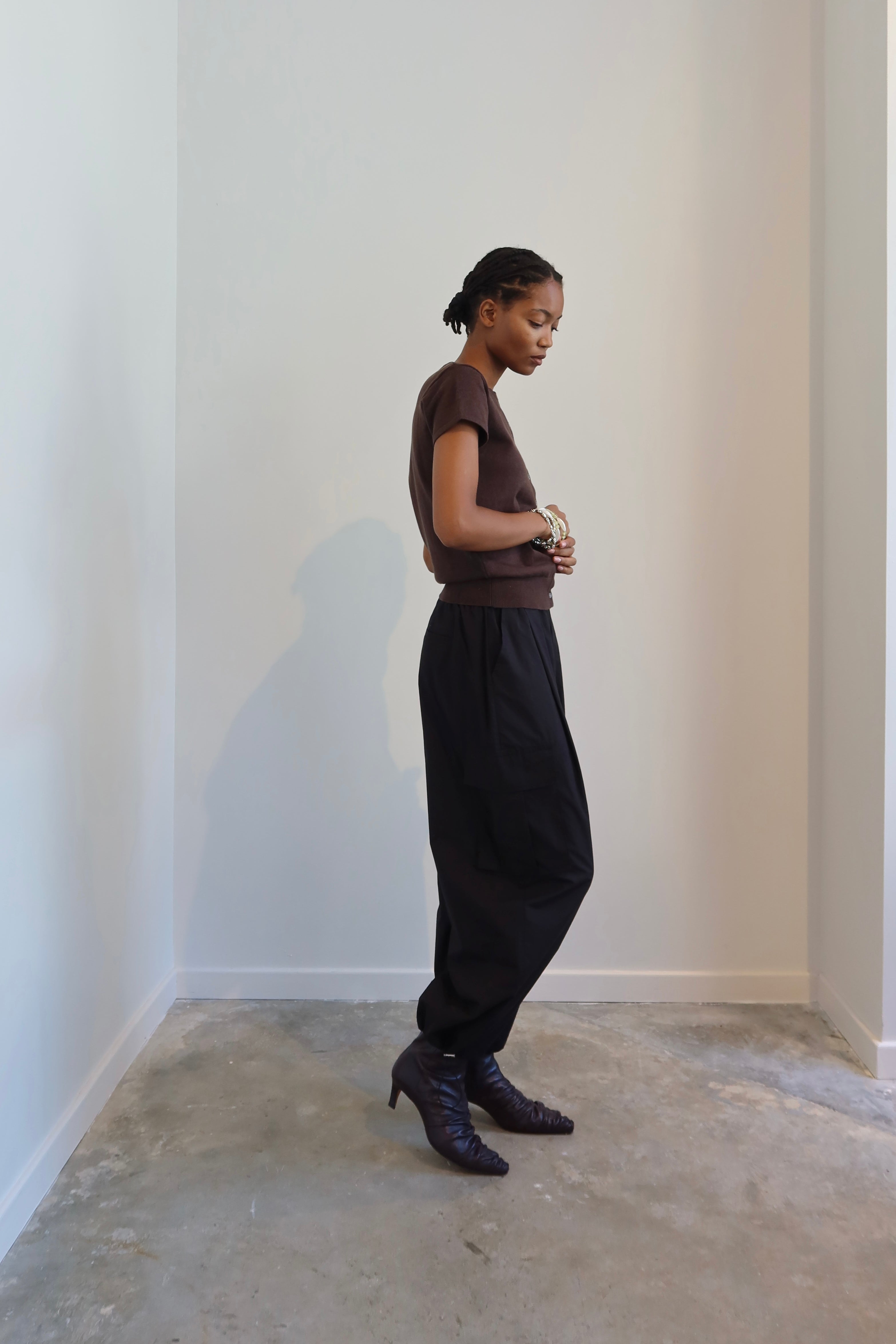 Black Wide Leg Cargo Pants