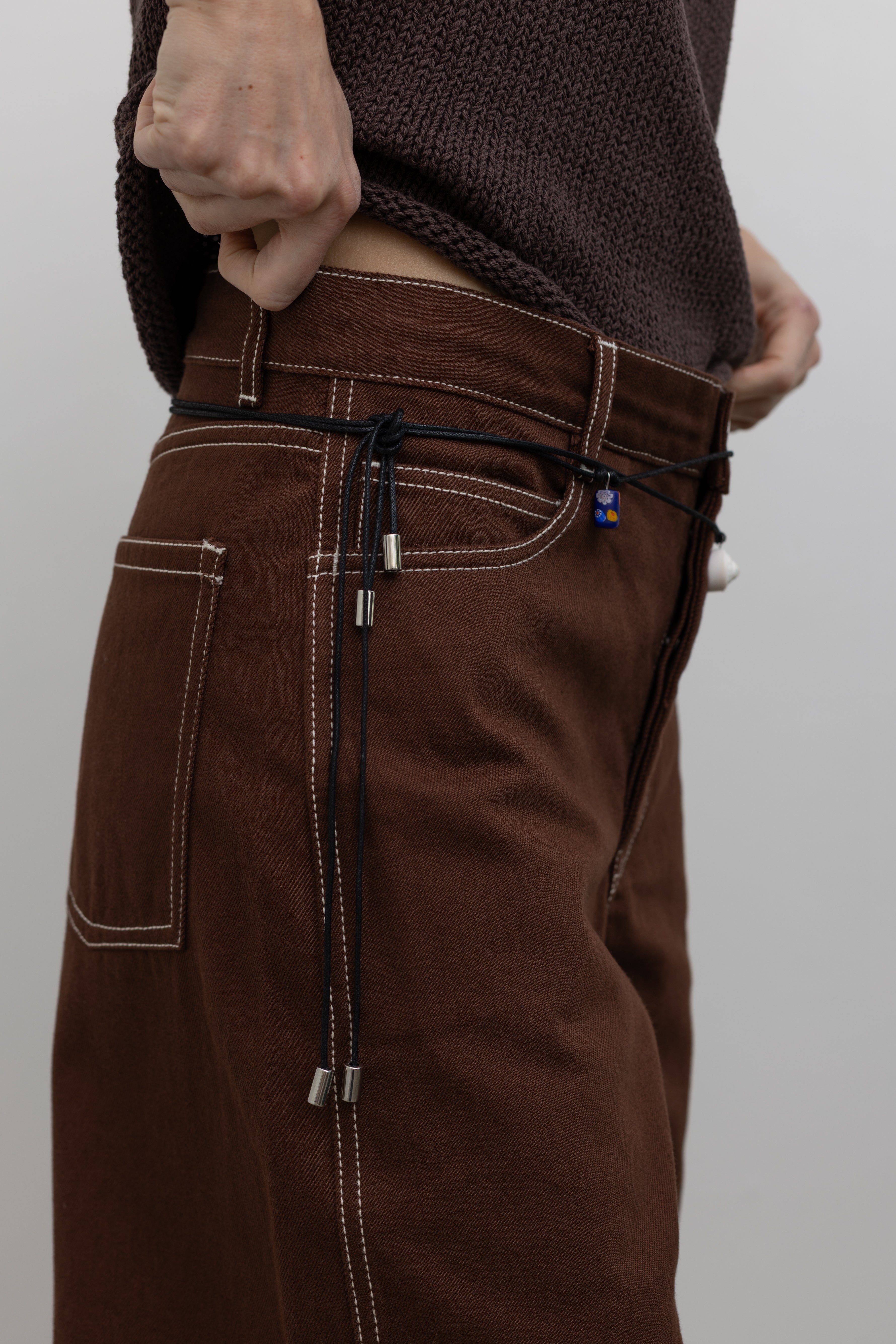 Framework Brown Denim Shorts