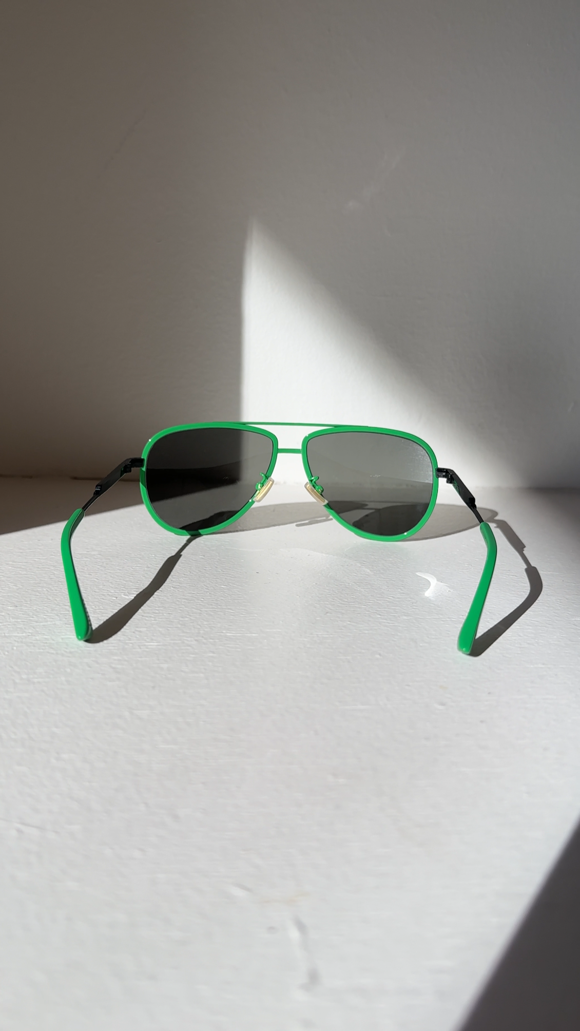 Bottega Veneta Green Aviator Sunglasses