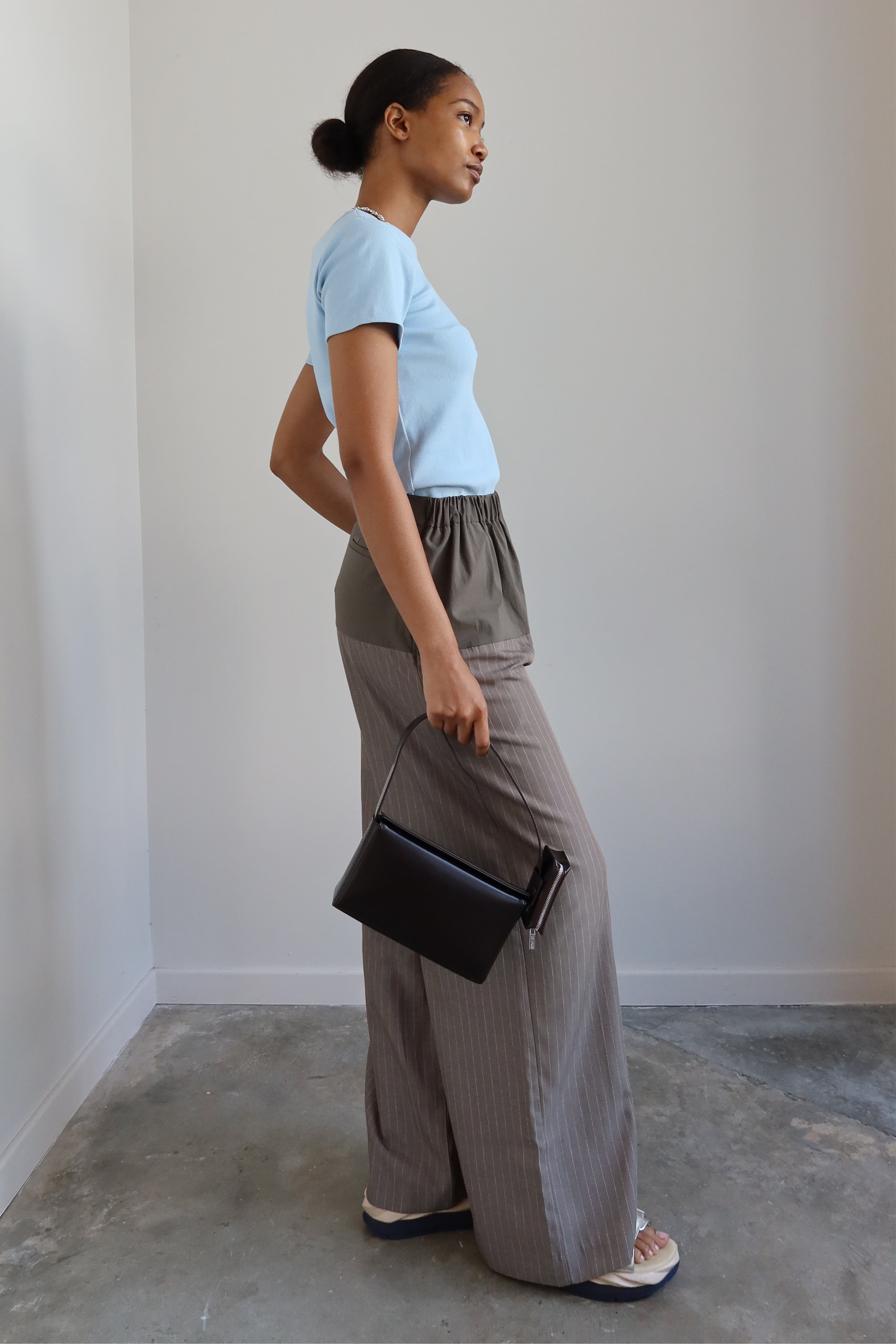 Light Blue Soft Ribbed Top