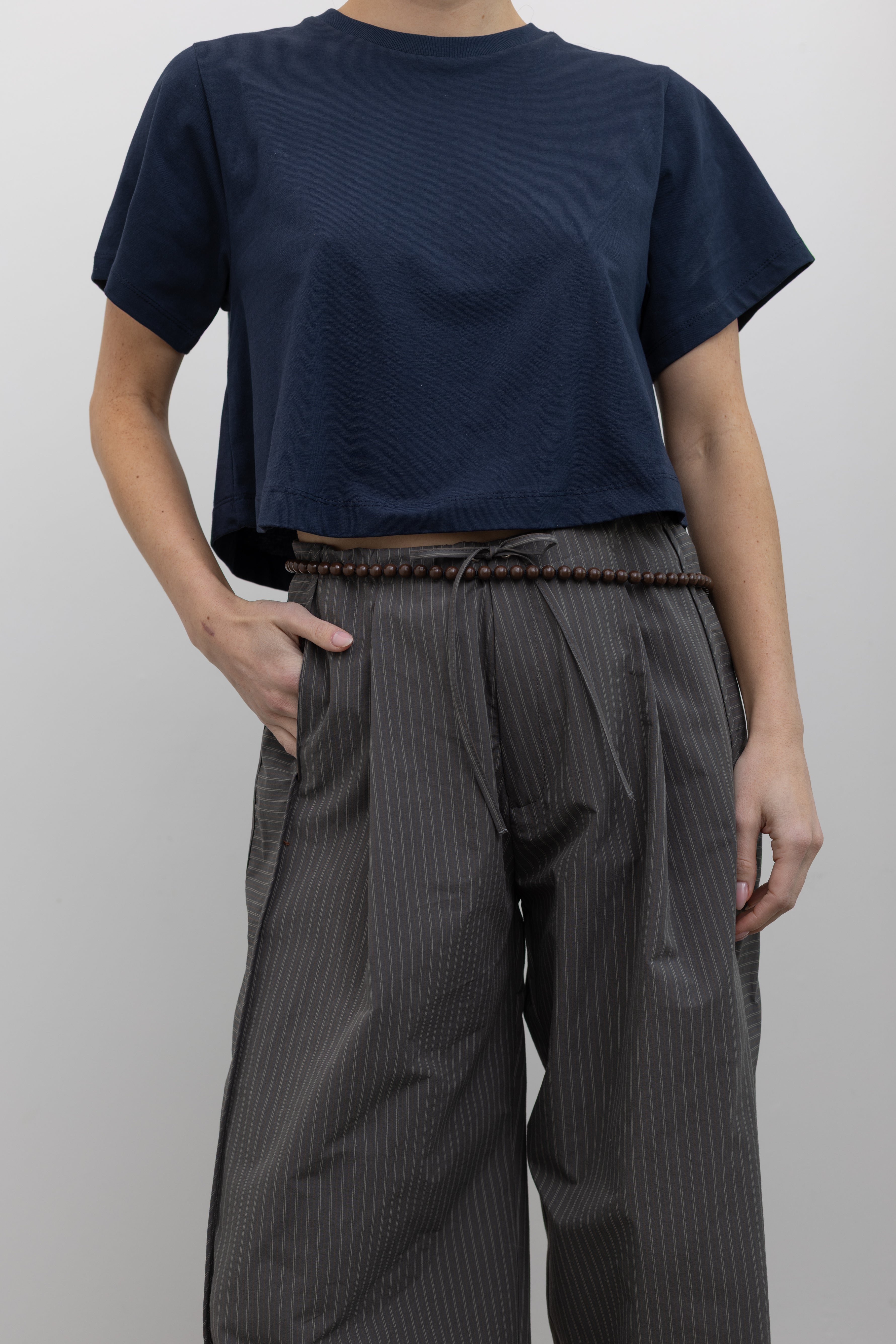 Coffee Stripe Side Panel Trousers