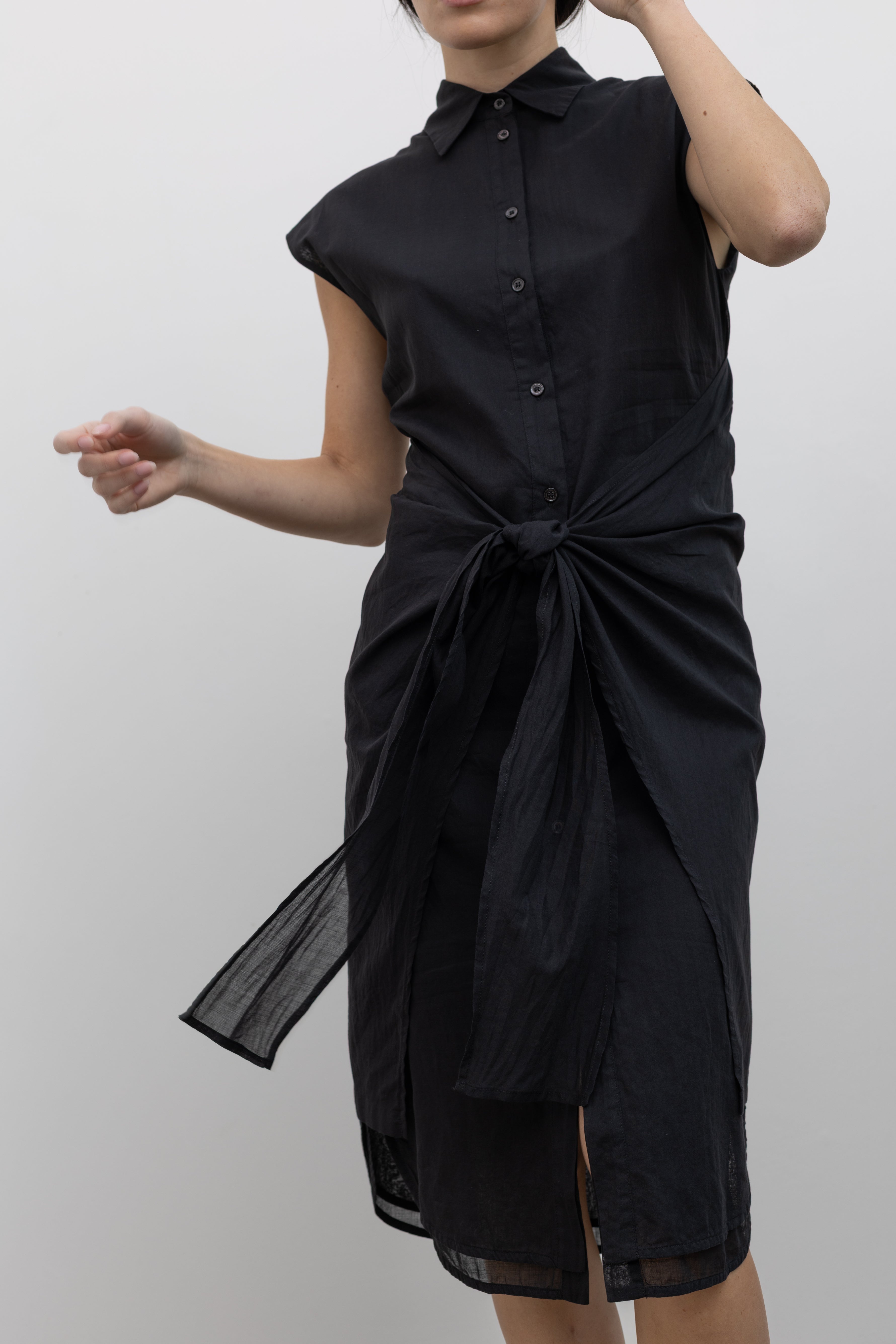 Black Piramide Shirt Dress