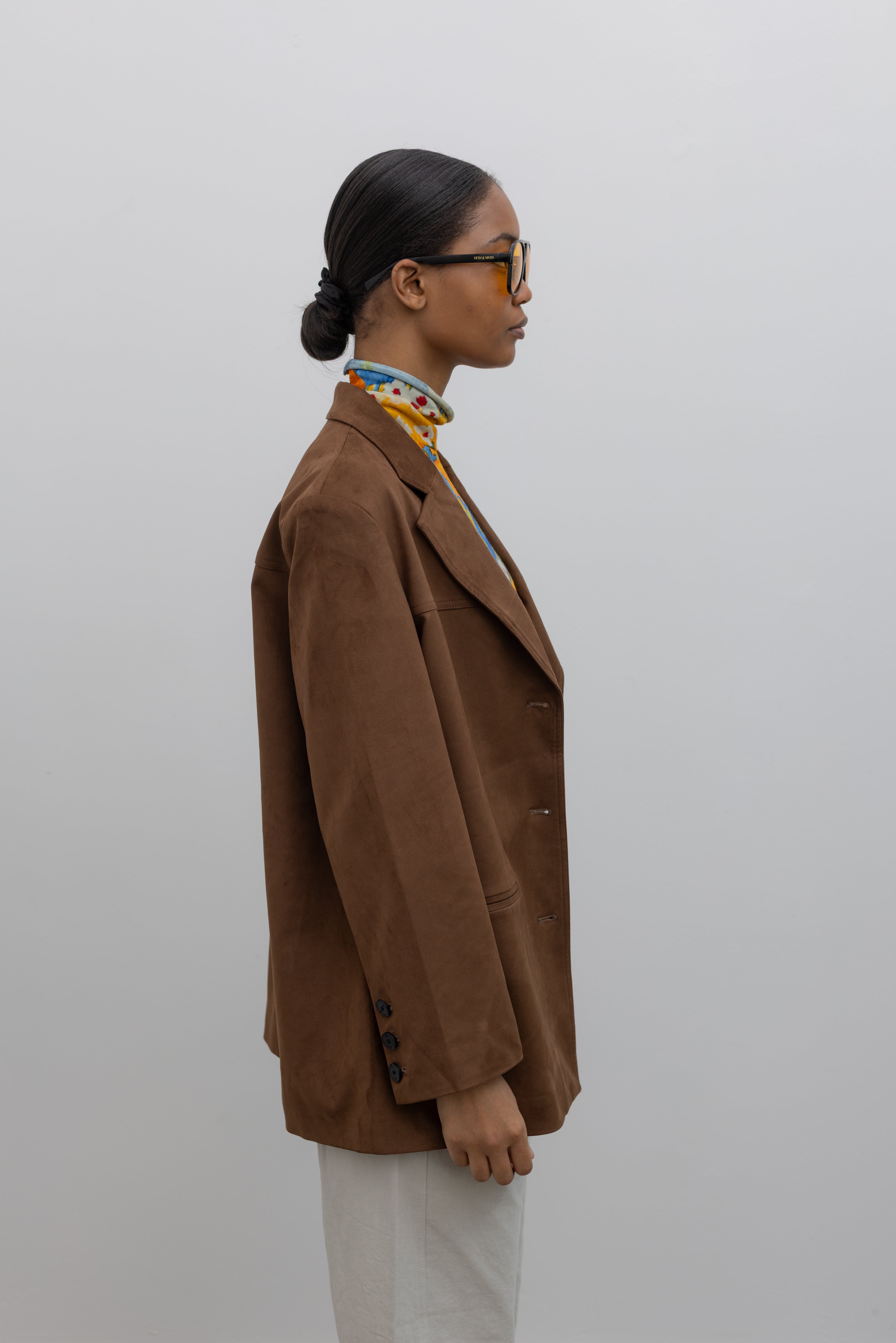 Dark Brown Suede Single Jacket