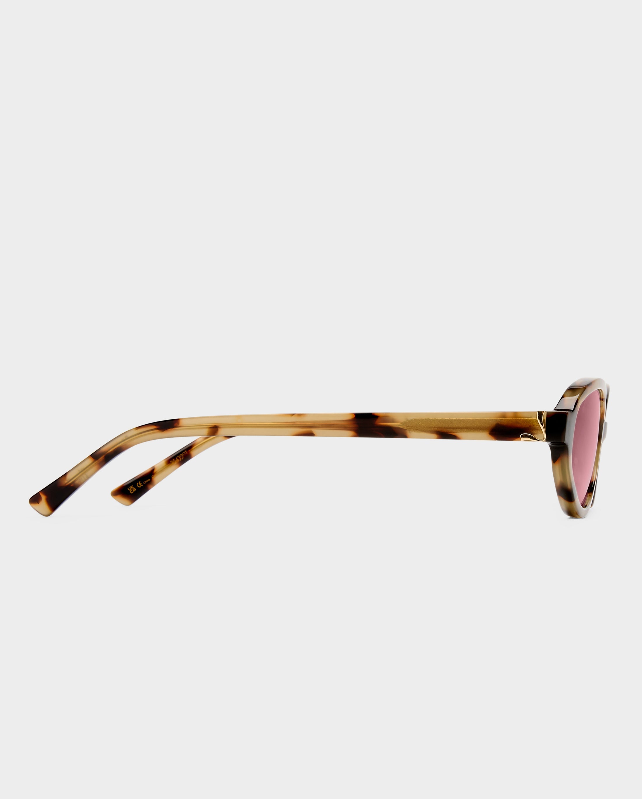 Mocha Tortoise and Burgundy Olive Oval Sunglasses
