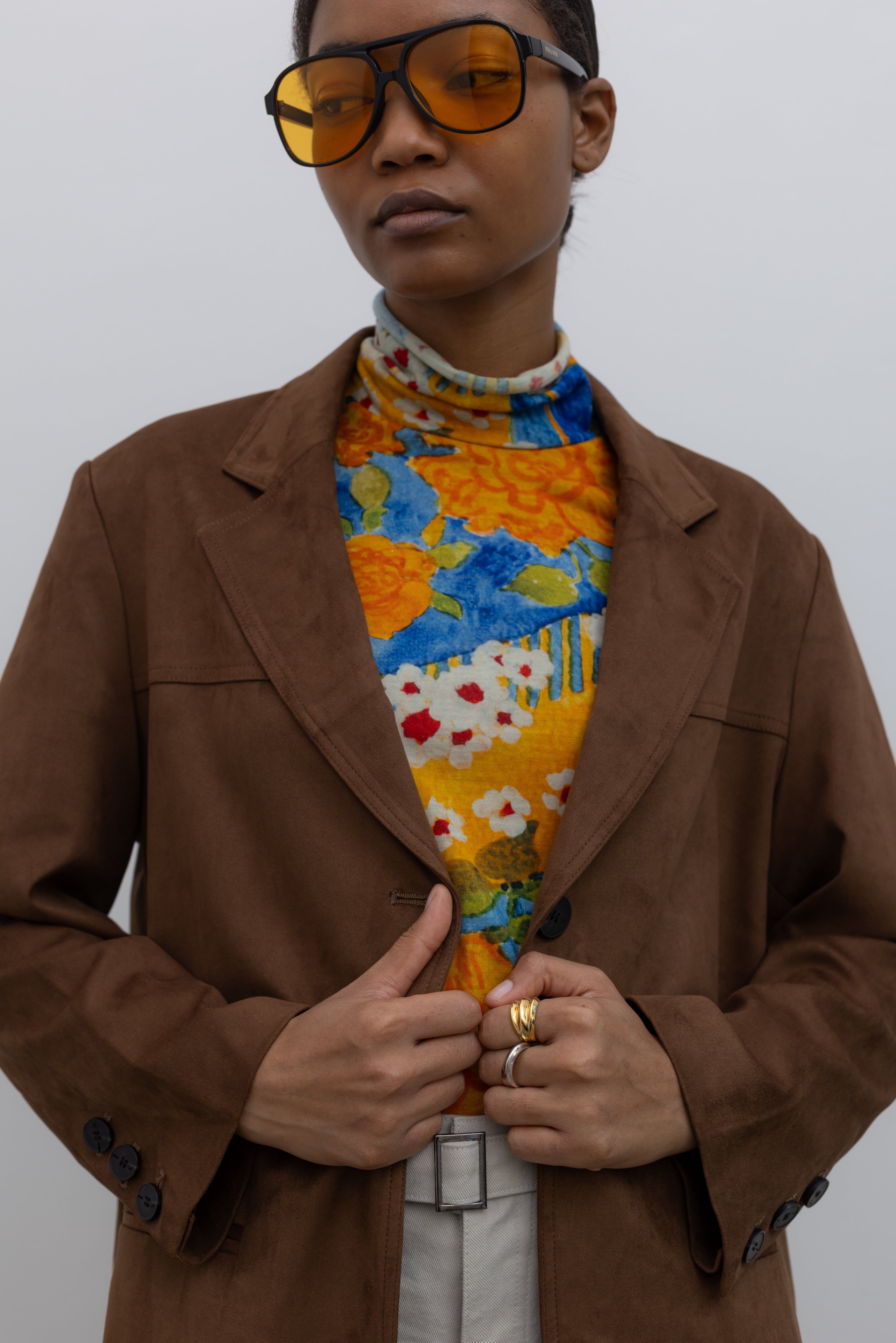 Dark Brown Suede Single Jacket