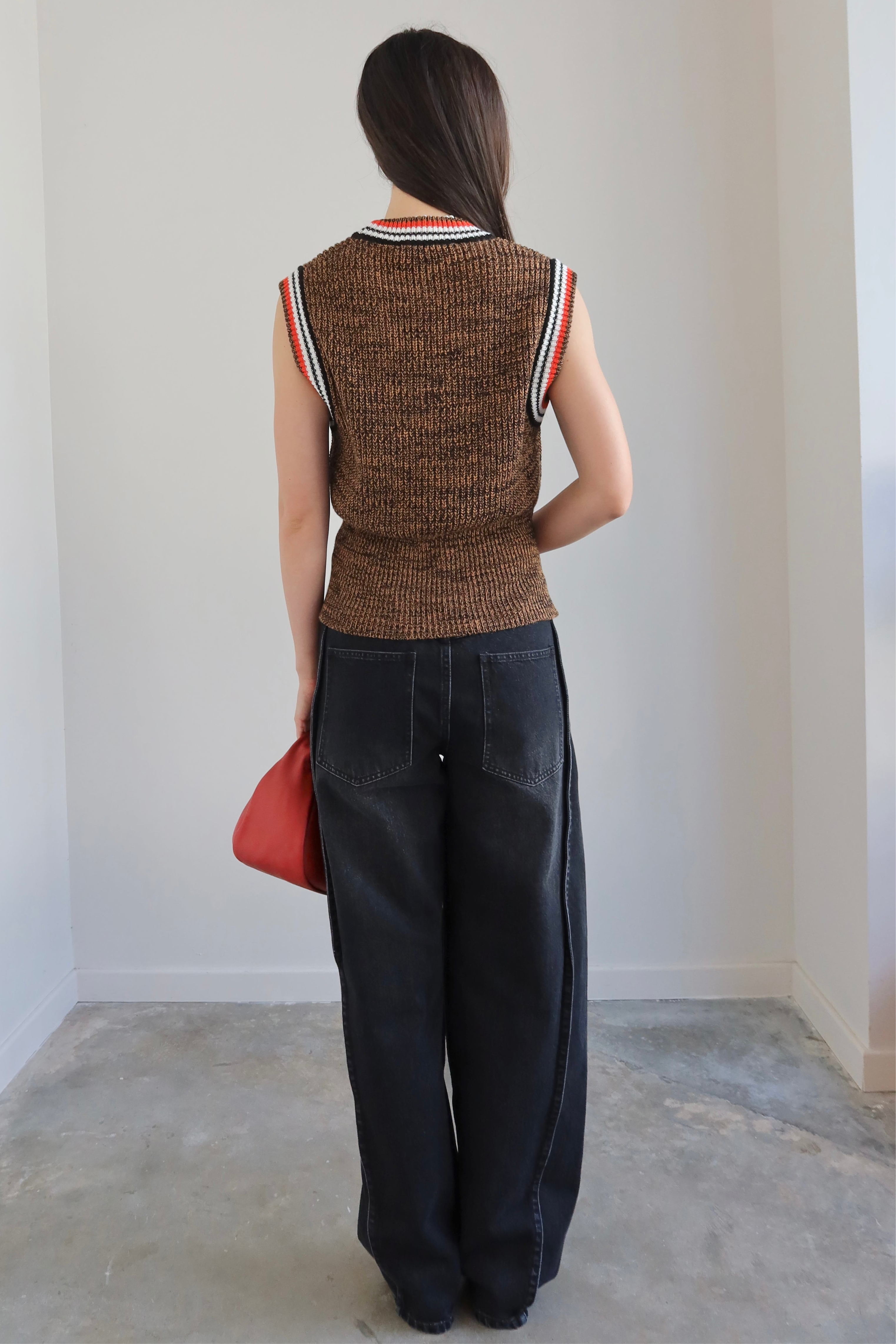 Vintage Black Denim Tuck Jeans