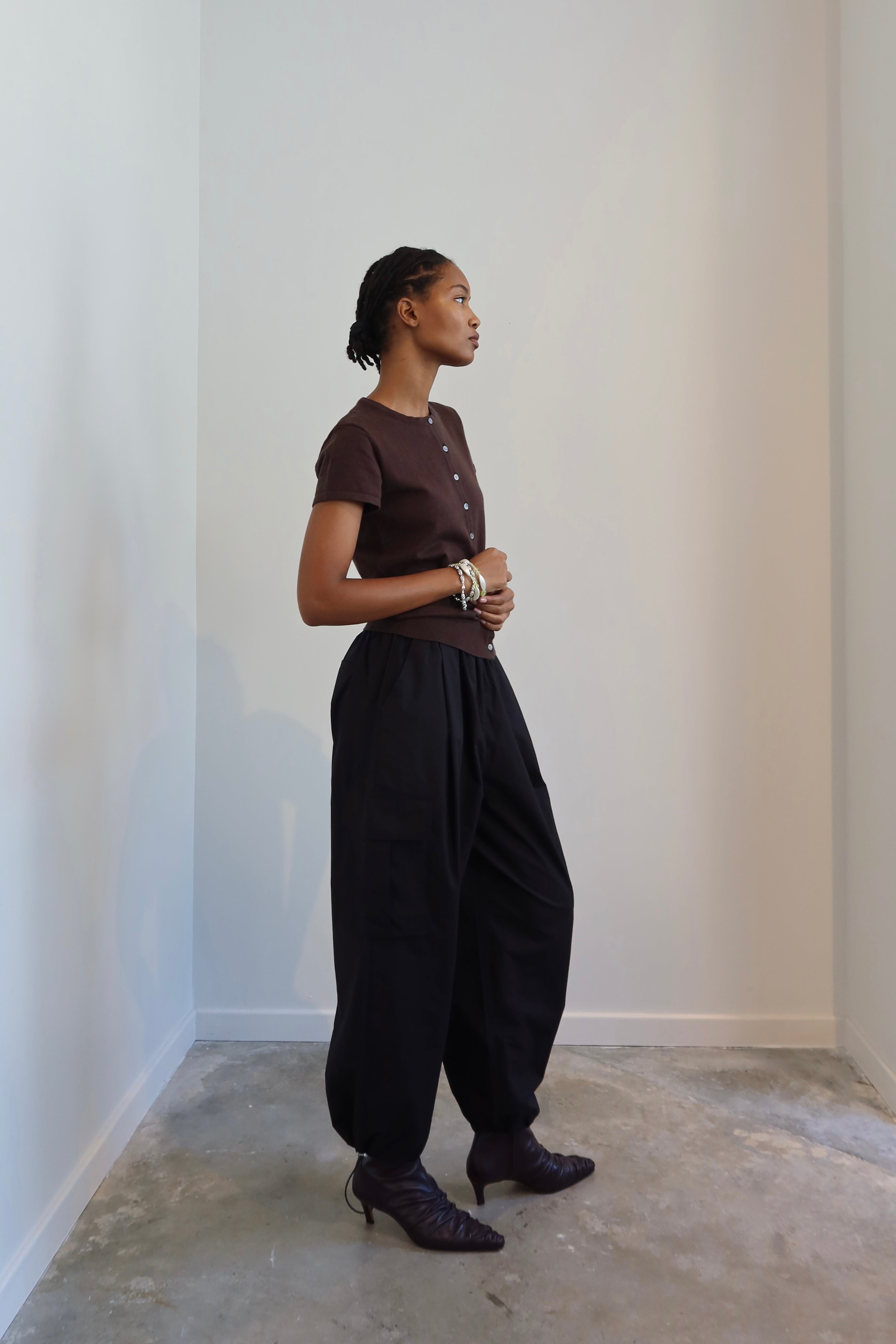 Black Wide Leg Cargo Pants