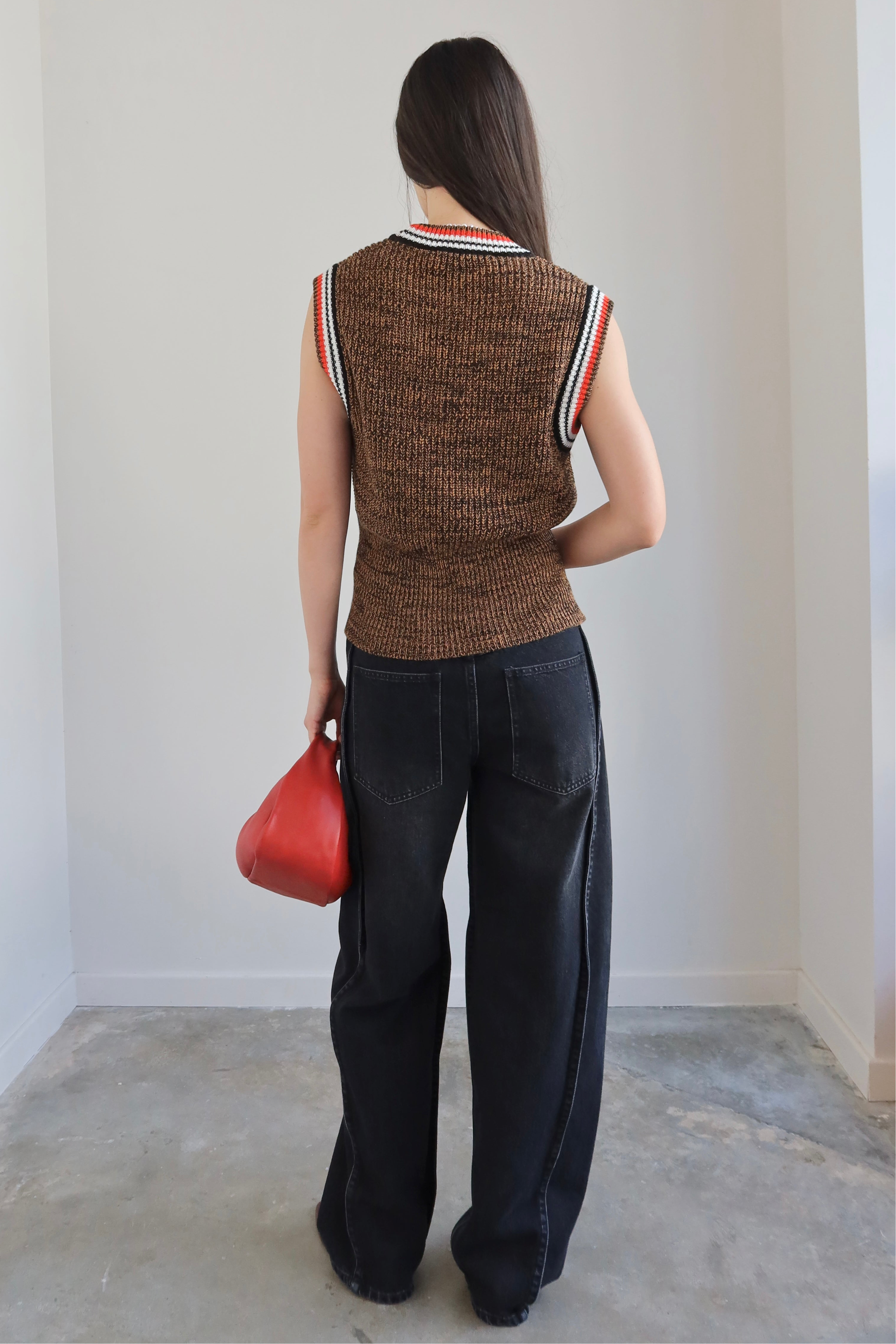 Vintage Black Denim Tuck Jeans