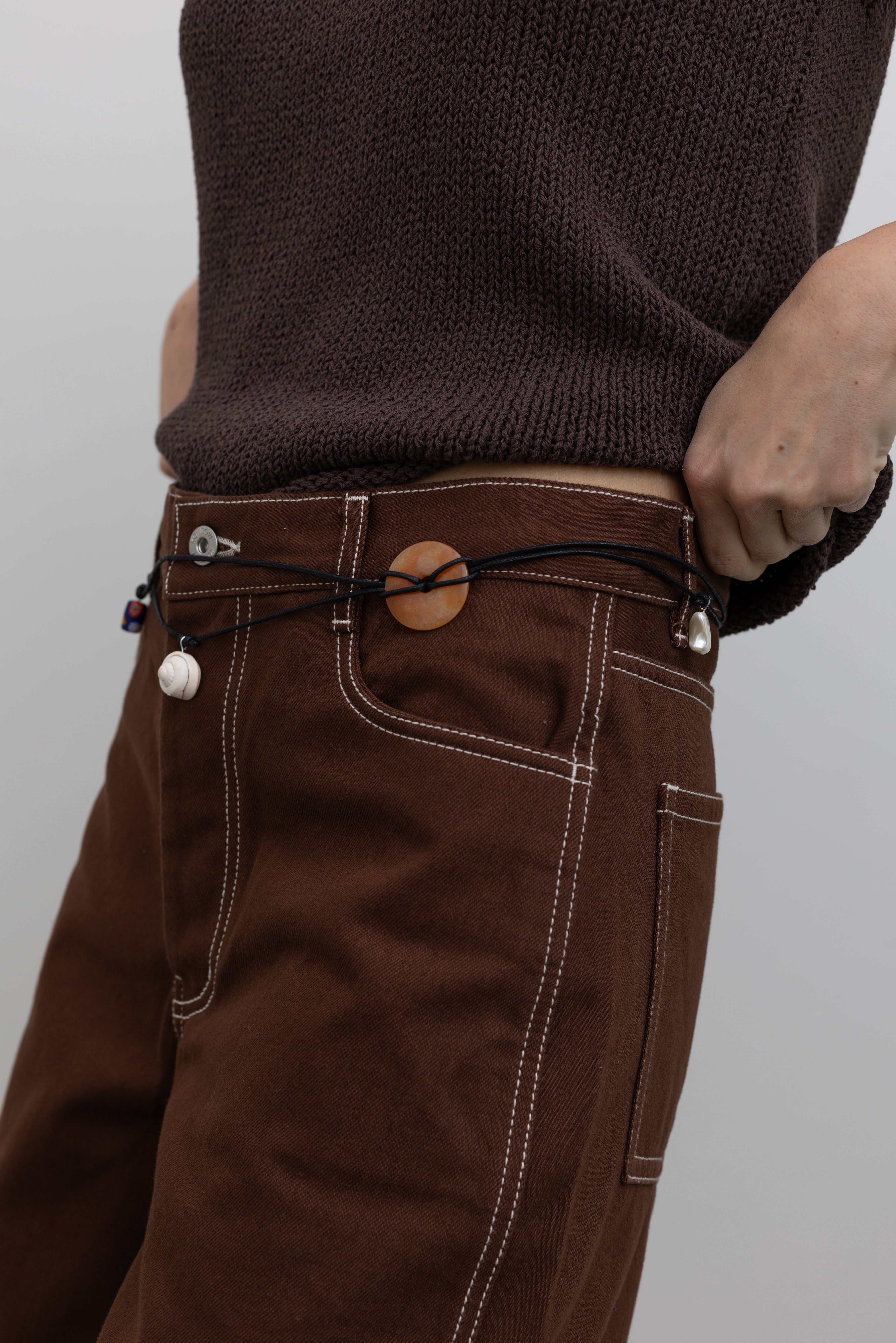 Framework Brown Denim Shorts