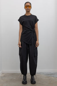 Kai Cotton Cargo Pants - Black