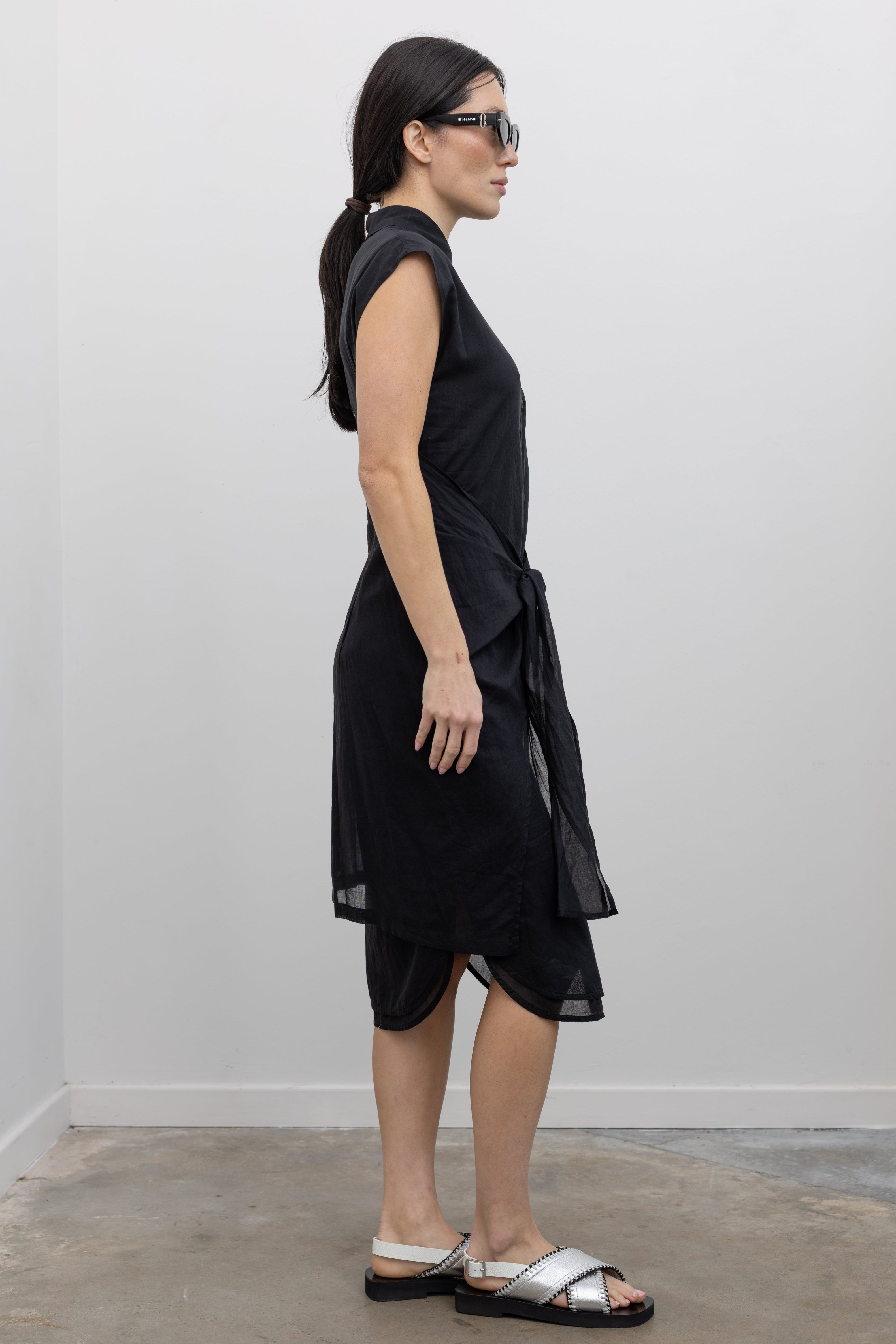 Black Piramide Shirt Dress