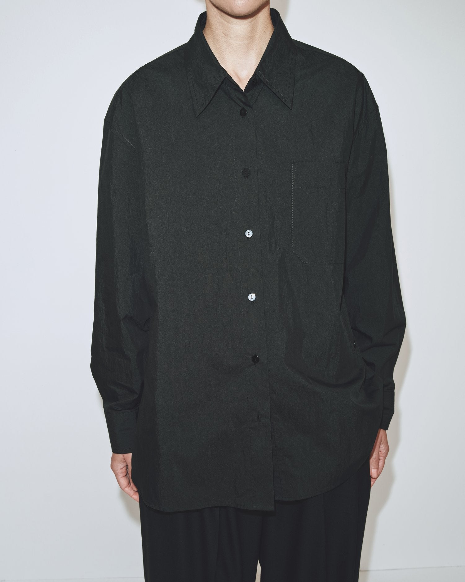 Black Oversized Cotton Shirt