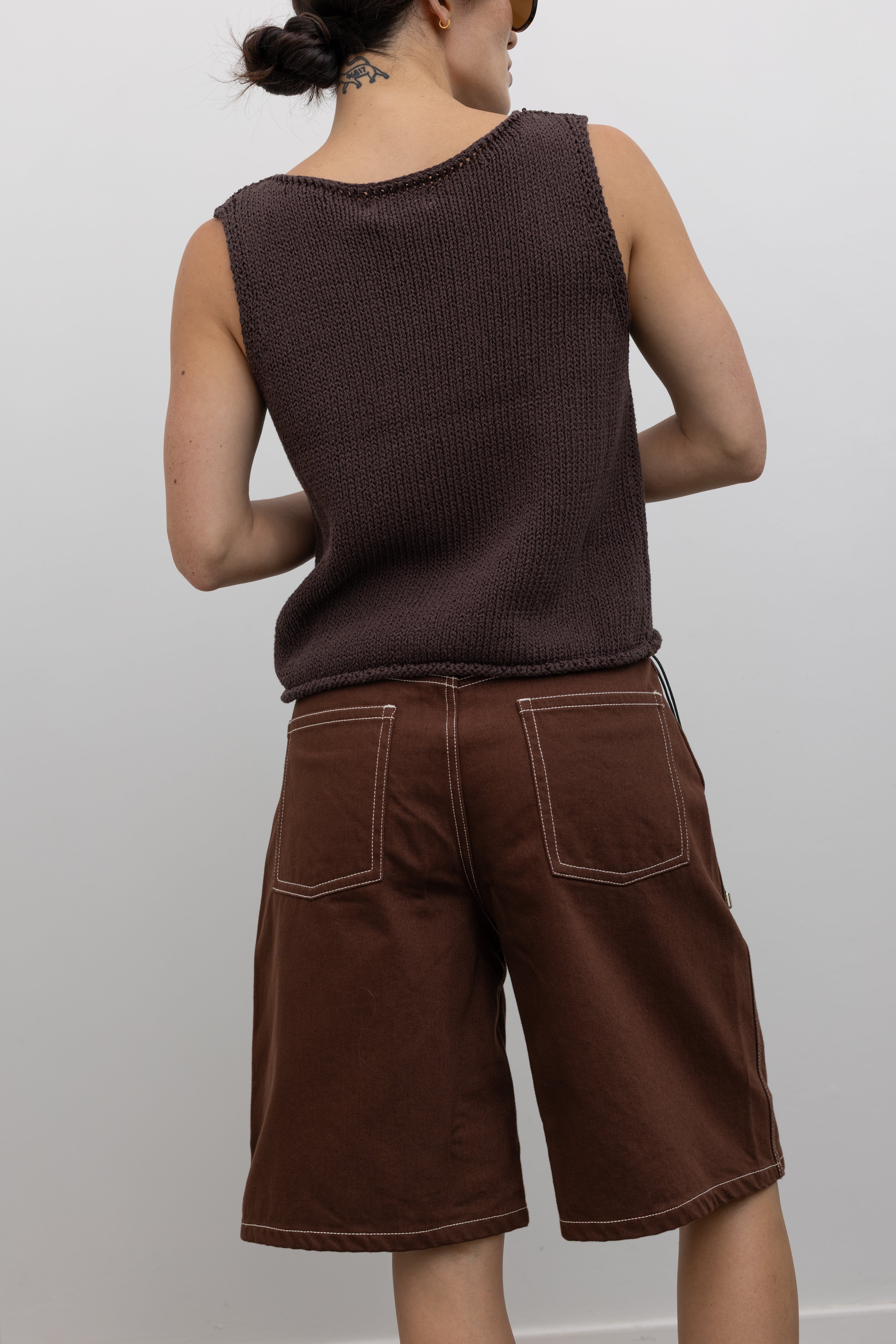 Framework Brown Denim Shorts – alas eius