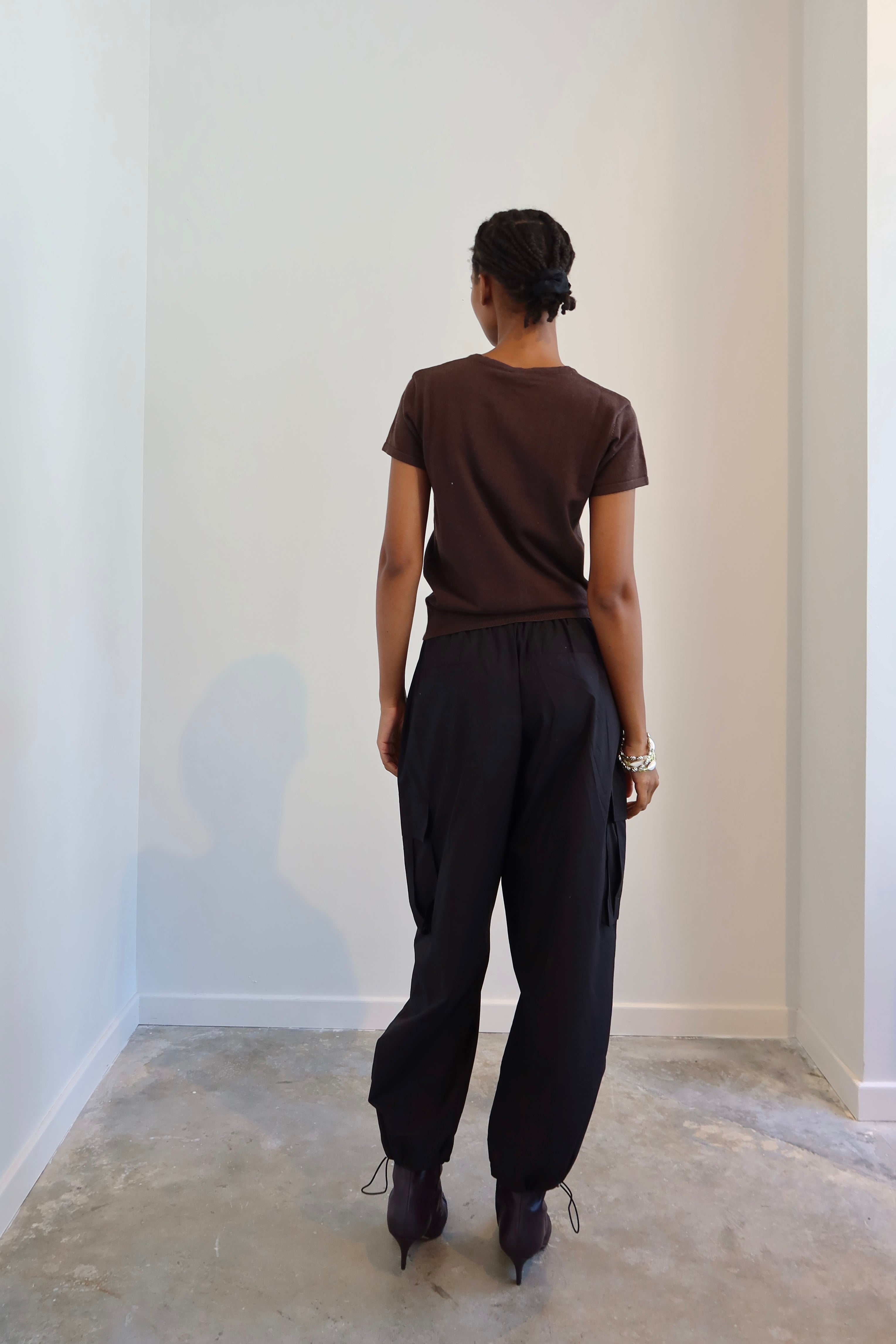 Black Wide Leg Cargo Pants